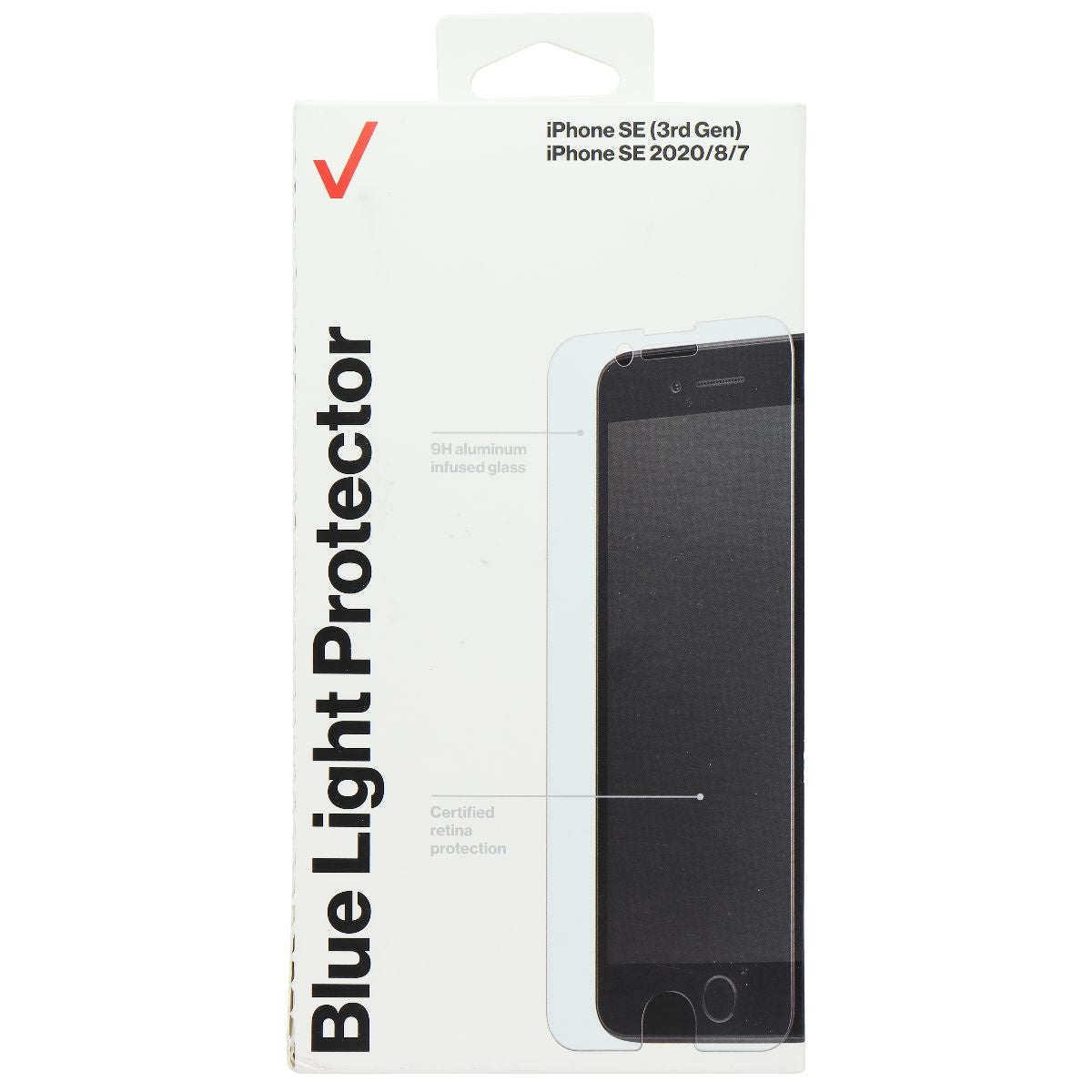 Verizon Blue Light Glass Screen Protector for iPhone SE (3rd Gen) - Clear Cell Phone - Screen Protectors BODYGUARDZ - Simple Cell Bulk Wholesale Pricing - USA Seller
