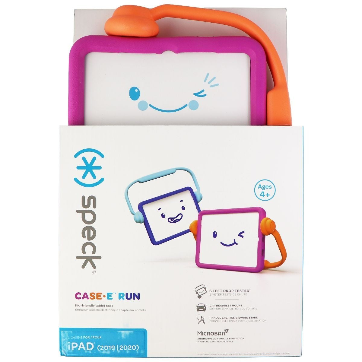 Speck Case-E Run Case for iPad (10.2) 9th/8th/7th Gen - Vibe Violet/Flux Orange iPad/Tablet Accessories - Cases, Covers, Keyboard Folios Speck - Simple Cell Bulk Wholesale Pricing - USA Seller