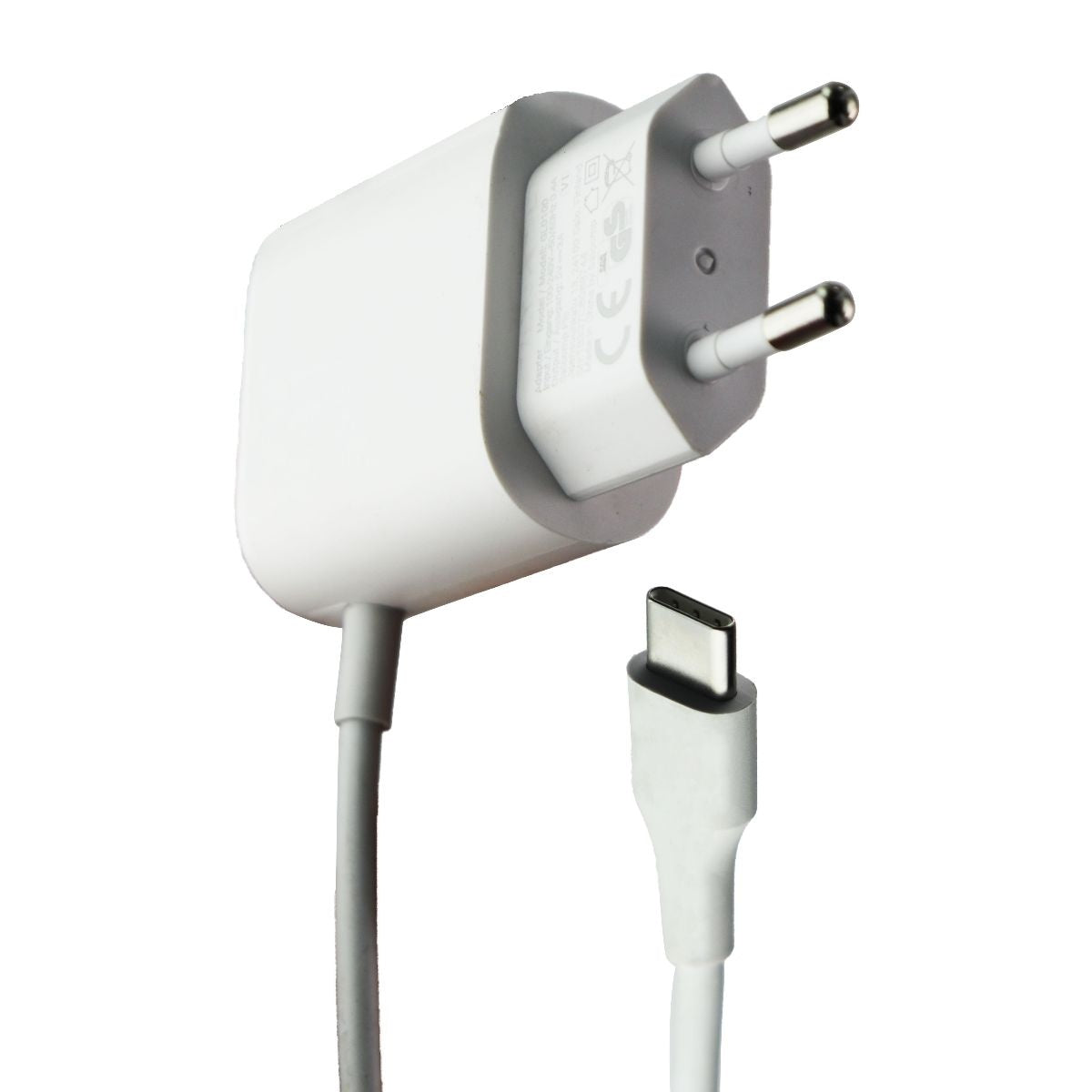 Universal USB-C to EU European Plug Wall Adapter (5.5FT) (5V/3A) - White Cell Phone - Cables & Adapters Unbranded - Simple Cell Bulk Wholesale Pricing - USA Seller