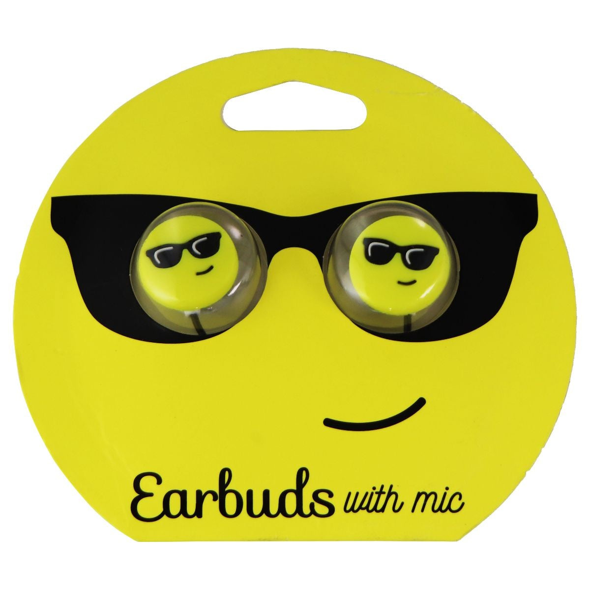 Gabba Goods Heart Eyes Emoji 3.5mm Headphones with Mic - Sunglasses Emoji Portable Audio - Headphones GabbaGoods - Simple Cell Bulk Wholesale Pricing - USA Seller