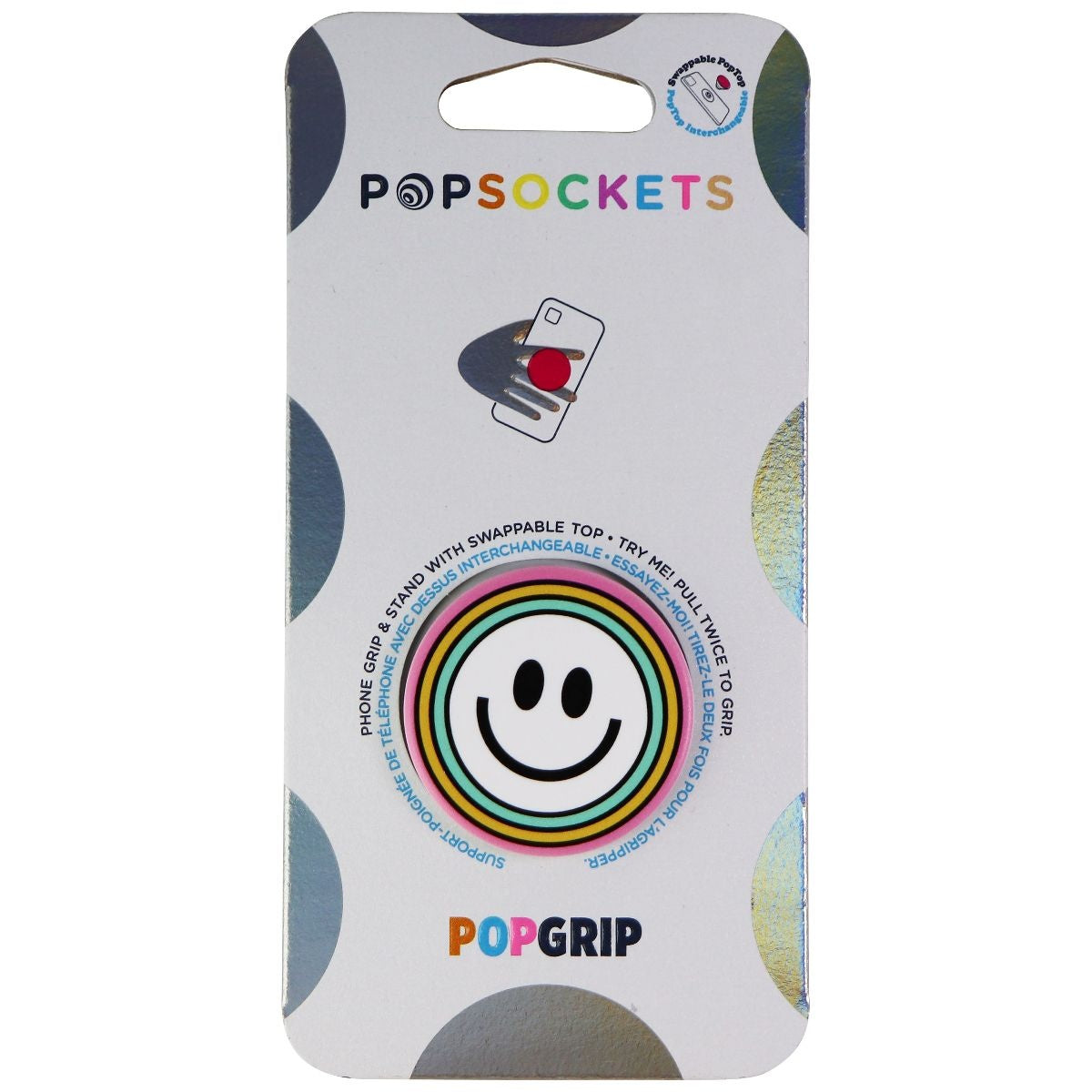 PopSockets PopGrip Stand and Grip with Swappable Top - Have A Nice Day Cell Phone - Mounts & Holders PopSockets - Simple Cell Bulk Wholesale Pricing - USA Seller