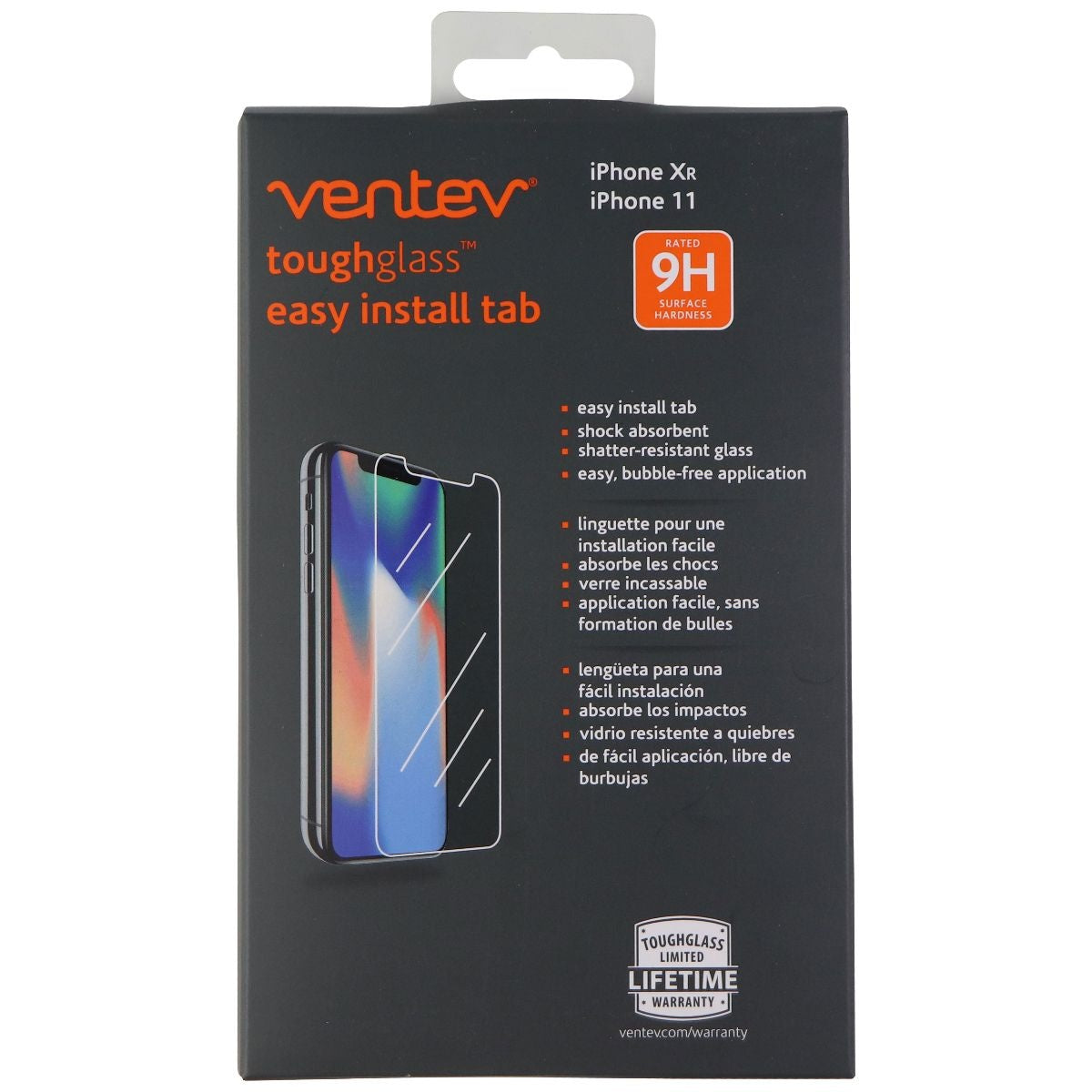 Ventev Tough Glass Screen Protector for Apple iPhone XR/iPhone 11 - Clear Cell Phone - Screen Protectors Ventev - Simple Cell Bulk Wholesale Pricing - USA Seller