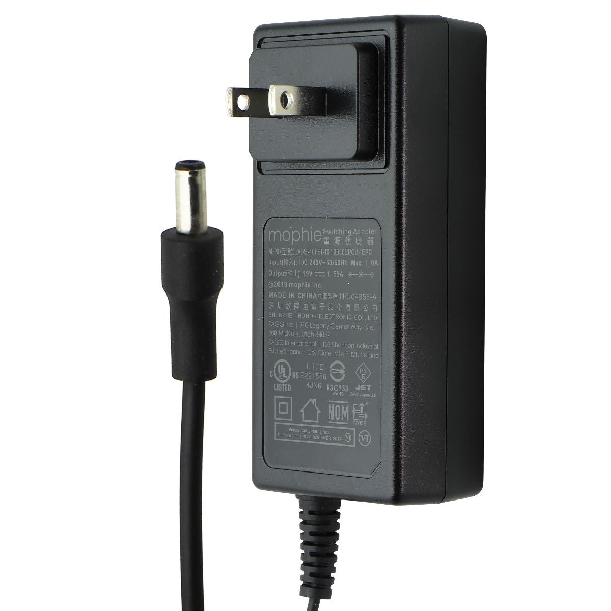 Mophie (19V/1.58A) Wall Charger Switching Adapter - Black (ADS-40FSI-19) Multipurpose Batteries & Power - Multipurpose AC to DC Adapters Mophie - Simple Cell Bulk Wholesale Pricing - USA Seller