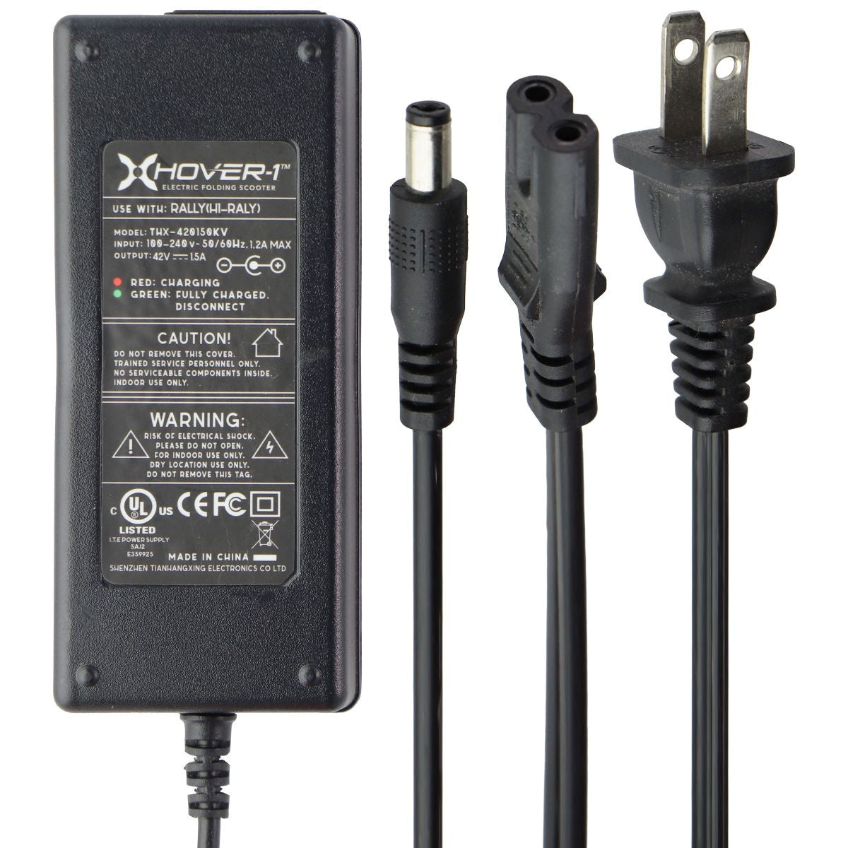 Hover-1 RALLY (42-V/1.5-Amp) Adapter Power Supply - Black (THX-420150KV) Multipurpose Batteries & Power - Multipurpose AC to DC Adapters Hover-1 - Simple Cell Bulk Wholesale Pricing - USA Seller