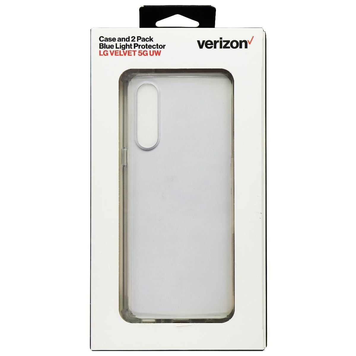 Verizon Case and Blue Light Screen Protector for LG Velvet 5G UW (2 Pk) - Clear Cell Phone - Cases, Covers & Skins Verizon - Simple Cell Bulk Wholesale Pricing - USA Seller