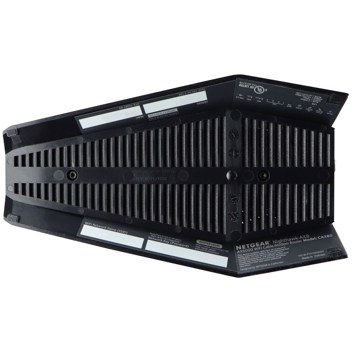 NETGEAR Nighthawk Cable Modem with WiFi 6 Router (CAX80) AX6000 DOCSIS 3.1 Networking - Wireless Wi-Fi Routers Netgear - Simple Cell Bulk Wholesale Pricing - USA Seller