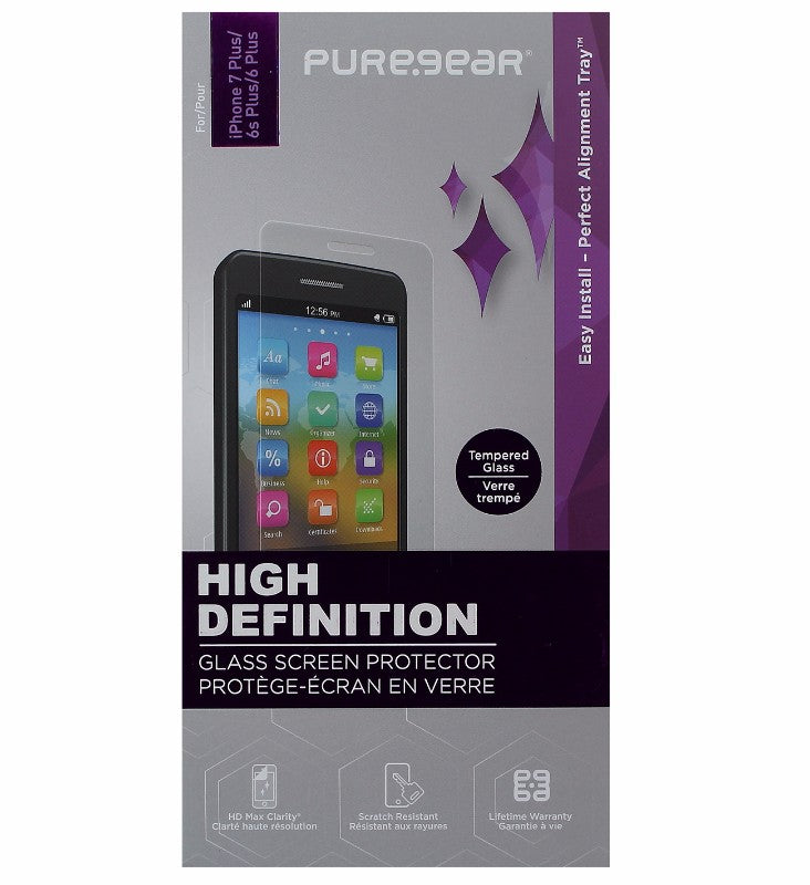 PureGear HD Tempered Glass Screen Protector for iPhone 7 Plus/6s Plus - Clear Cell Phone - Screen Protectors PureGear - Simple Cell Bulk Wholesale Pricing - USA Seller