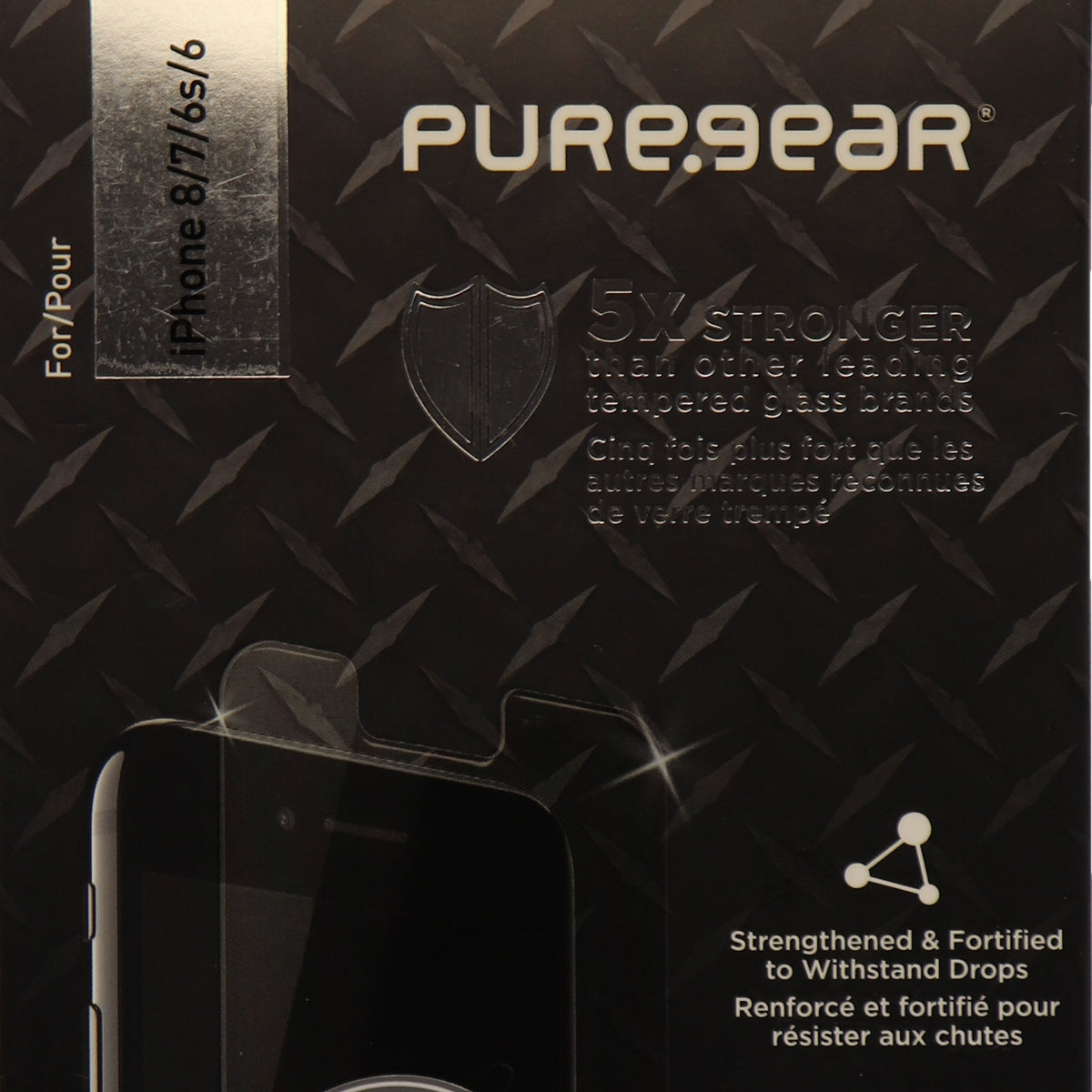 PureGear Steel 360 Tempered Glass with Alignment Tray for iPhone 8 7 6s - Clear Cell Phone - Screen Protectors PureGear - Simple Cell Bulk Wholesale Pricing - USA Seller
