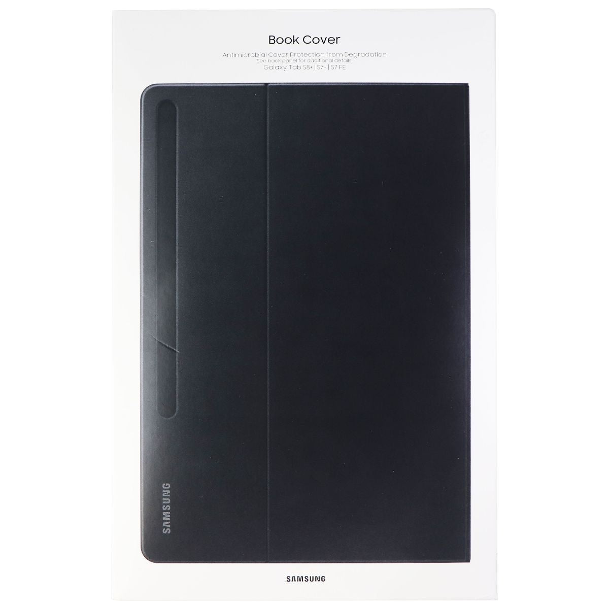 Samsung Official Bookcover for Galaxy Tab (S7+) Tablets - Mystic Black iPad/Tablet Accessories - Cases, Covers, Keyboard Folios Samsung - Simple Cell Bulk Wholesale Pricing - USA Seller