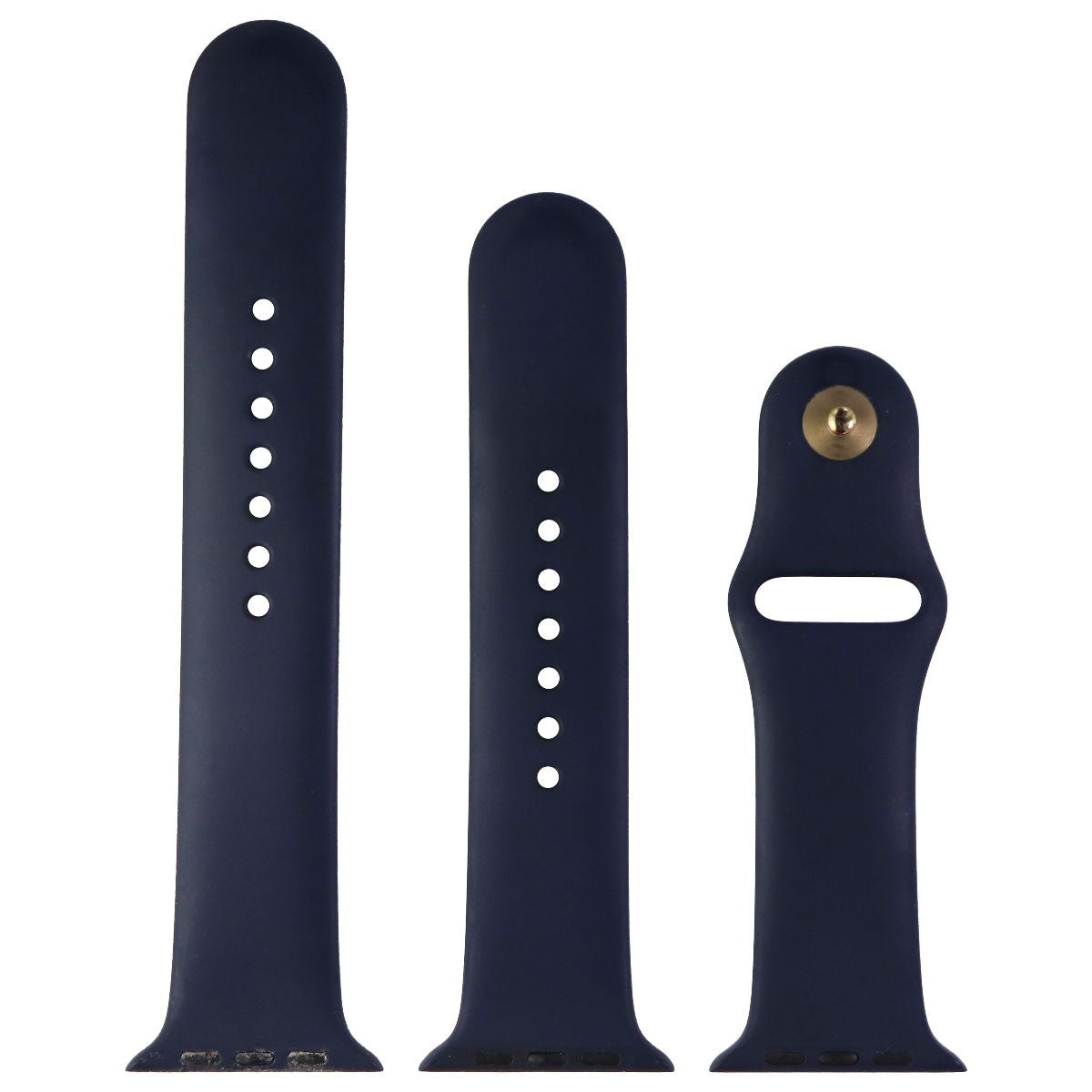 Apple (42mm) Sport Band for Apple Watch 42/44/45mm - Midnight Blue / Gold Smart Watch Accessories - Watch Bands Apple - Simple Cell Bulk Wholesale Pricing - USA Seller