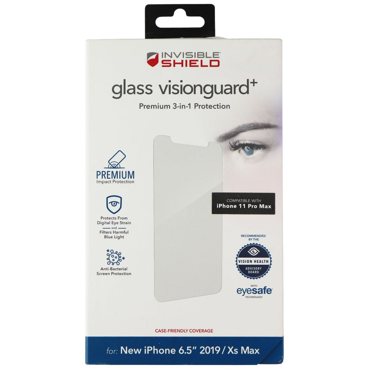 ZAGG Invisible Shield Glass Visionguard+ Screen Protector for iPhone 11 Pro Max Cell Phone - Screen Protectors Zagg - Simple Cell Bulk Wholesale Pricing - USA Seller