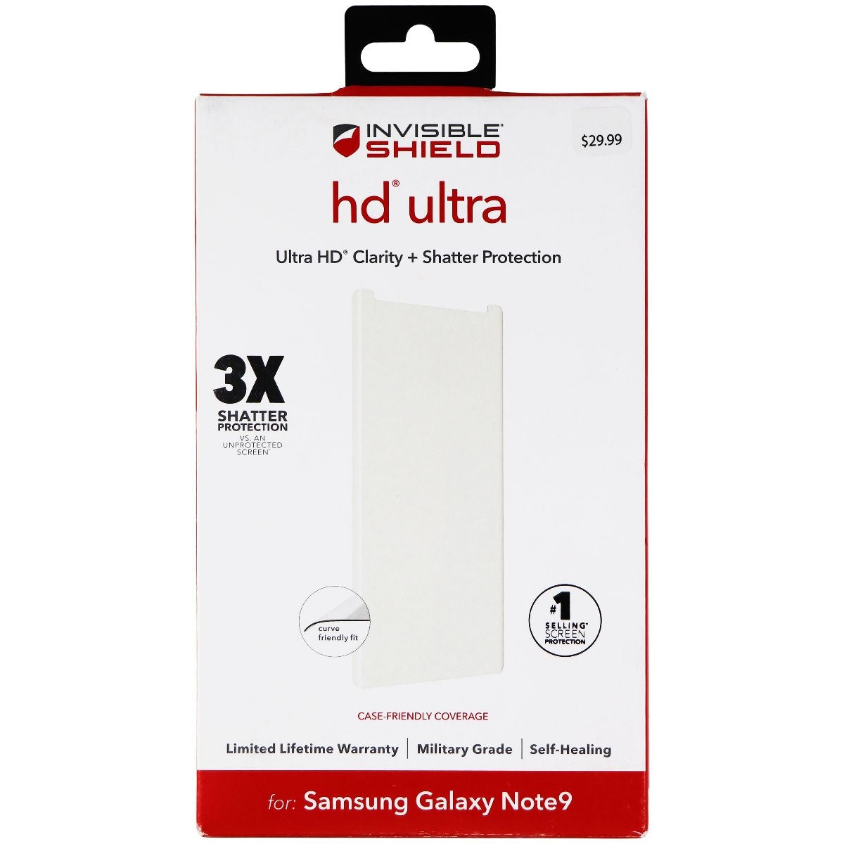 ZAGG InvisibleShield HD Ultra Screen Shatter Protector for Samsung Note 9 Cell Phone - Screen Protectors Zagg - Simple Cell Bulk Wholesale Pricing - USA Seller
