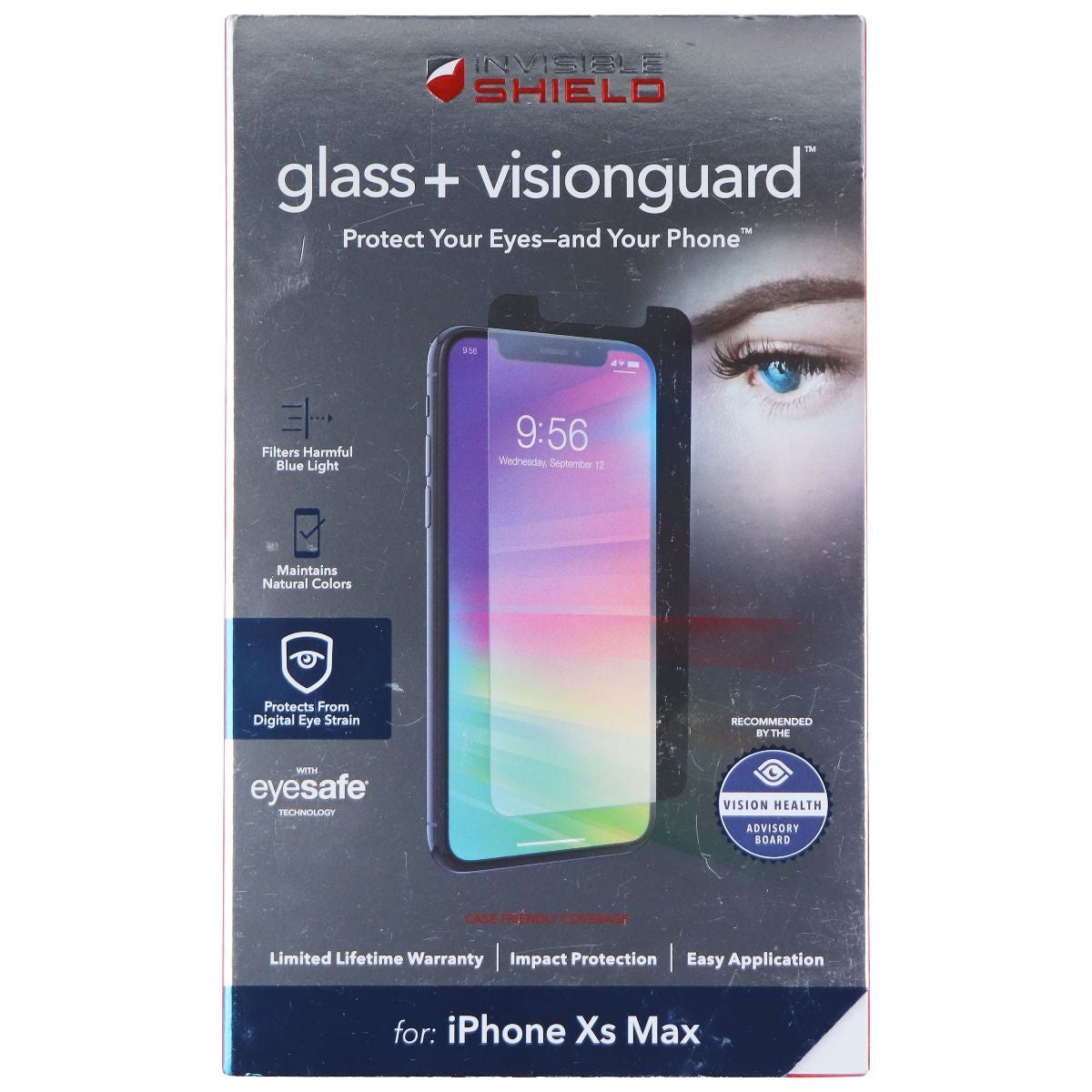 ZAGG (Glass+ Vision Guard) Screen Protector for Apple iPhone XS Max Cell Phone - Screen Protectors Zagg - Simple Cell Bulk Wholesale Pricing - USA Seller