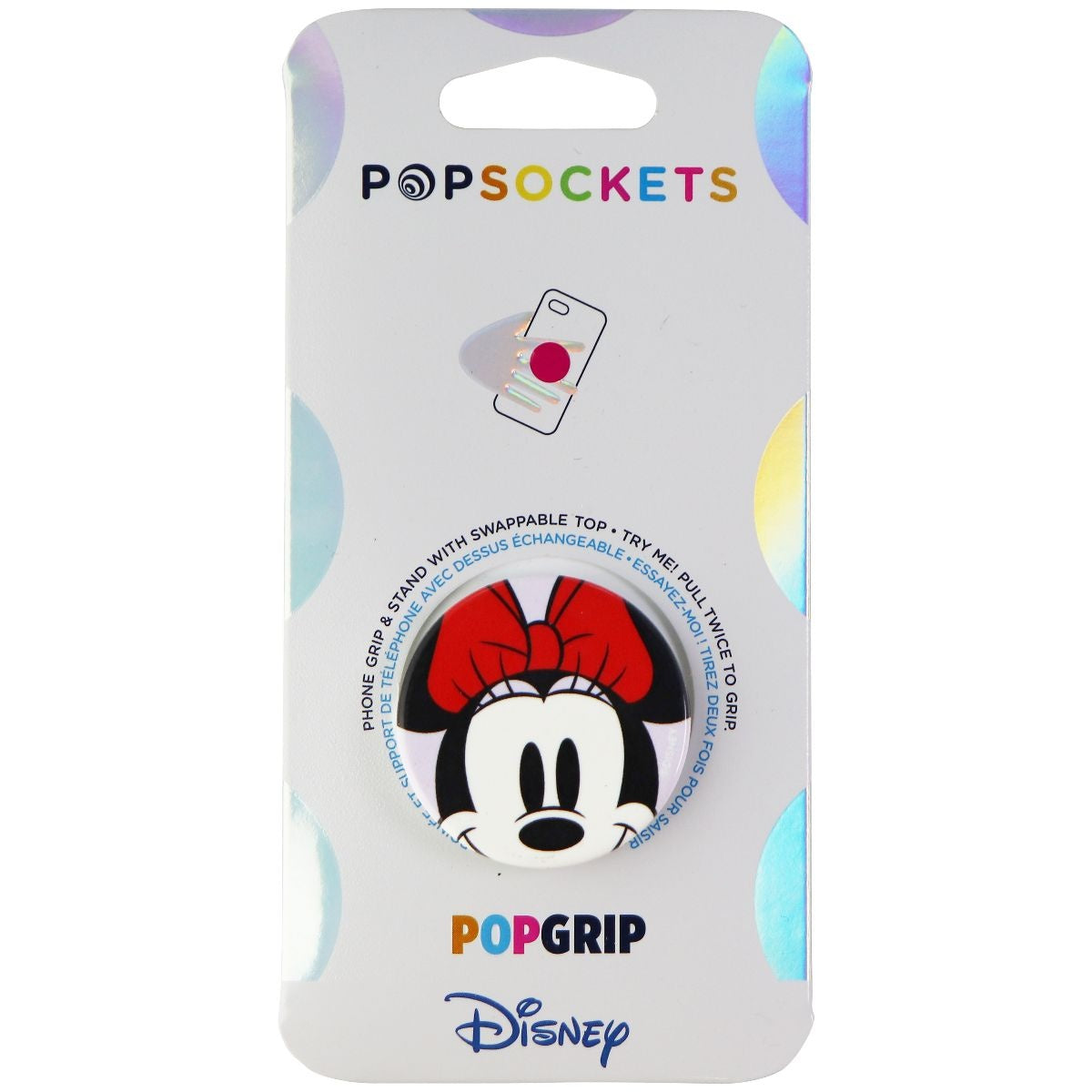 PopSockets: PopGrip Expanding Stand & Grip w/ Swappable Top - Peekaboo Minnie Cell Phone - Mounts & Holders PopSockets - Simple Cell Bulk Wholesale Pricing - USA Seller