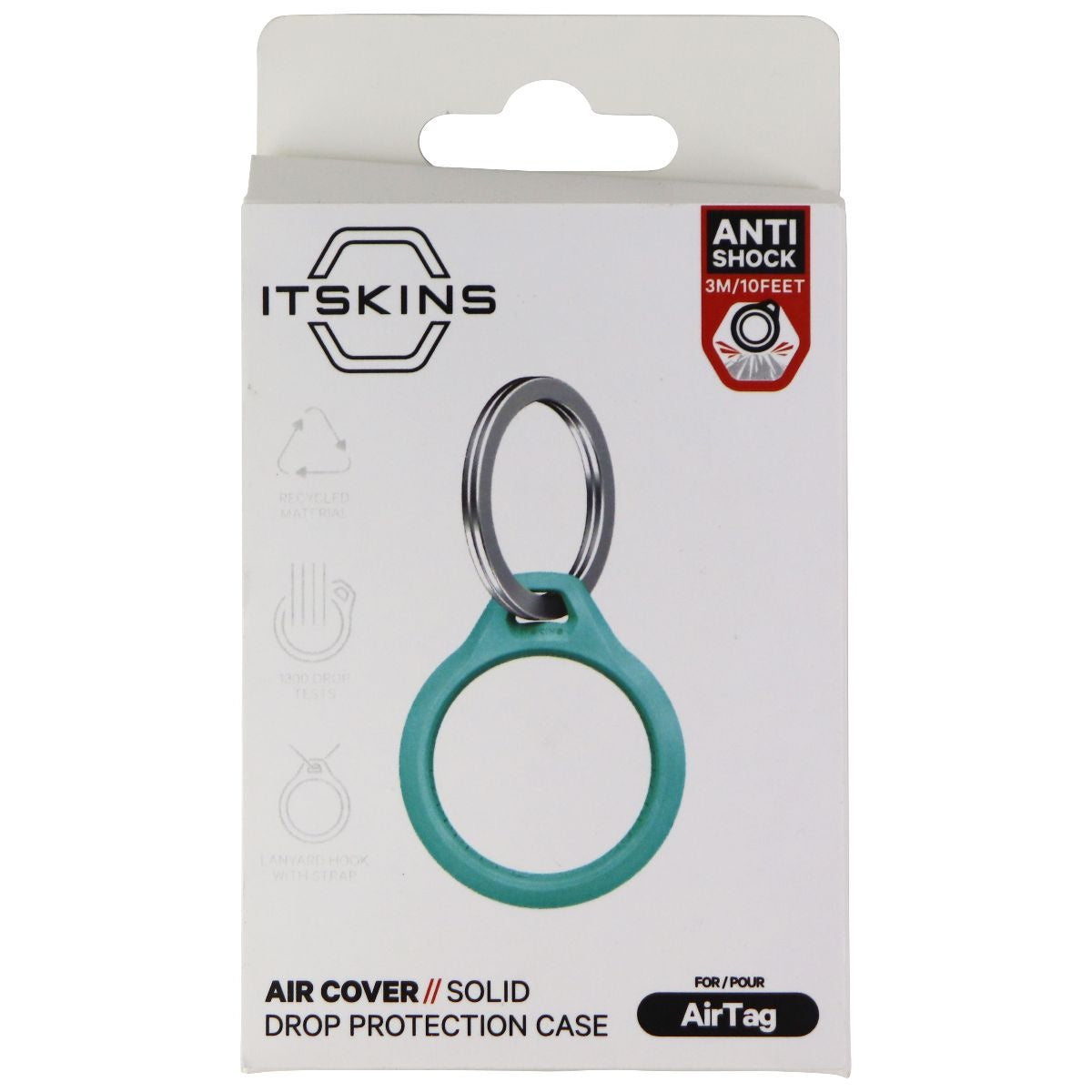 ITSKINS Solid Air Cover Drop Protection Case for Apple AirTag - Tiffany Green GPS Accessories & Tracking - Tracking Devices ITSKINS - Simple Cell Bulk Wholesale Pricing - USA Seller