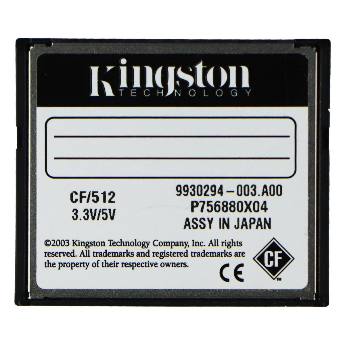 Kingston Compact Flash Digital Memory Card - 512MB Kingston - Simple Cell Bulk Wholesale Pricing - USA Seller