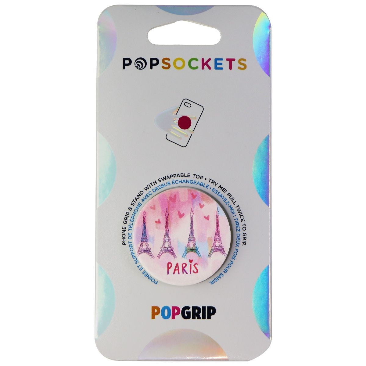 PopSockets: PopGrip with Swappable Top for Phones and Tablets - Paris Love Cell Phone - Mounts & Holders PopSockets - Simple Cell Bulk Wholesale Pricing - USA Seller
