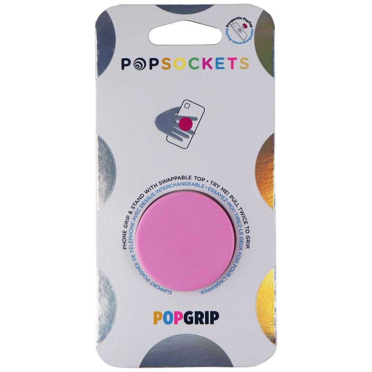 PopSockets Swappable PopGrip Phone Grip and Phone Stand - Colorblock Pink Cell Phone - Mounts & Holders PopSockets - Simple Cell Bulk Wholesale Pricing - USA Seller