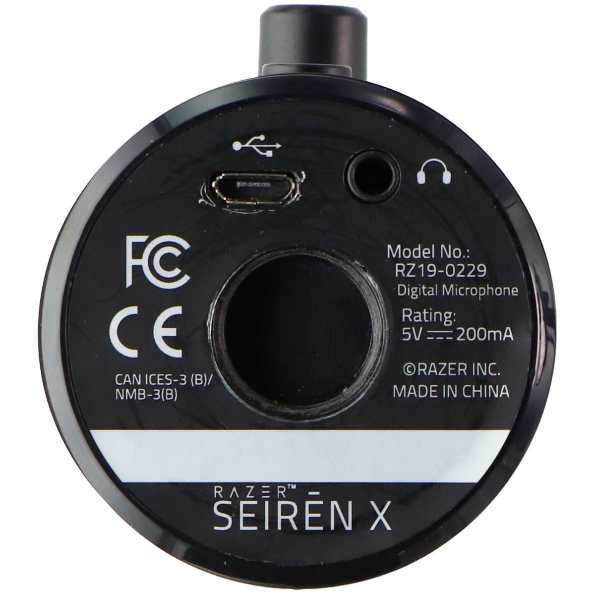 Razer Seiren X USB Streaming Microphone: Professional Grade - Classic Black Digital Camera - Microphones Razer - Simple Cell Bulk Wholesale Pricing - USA Seller