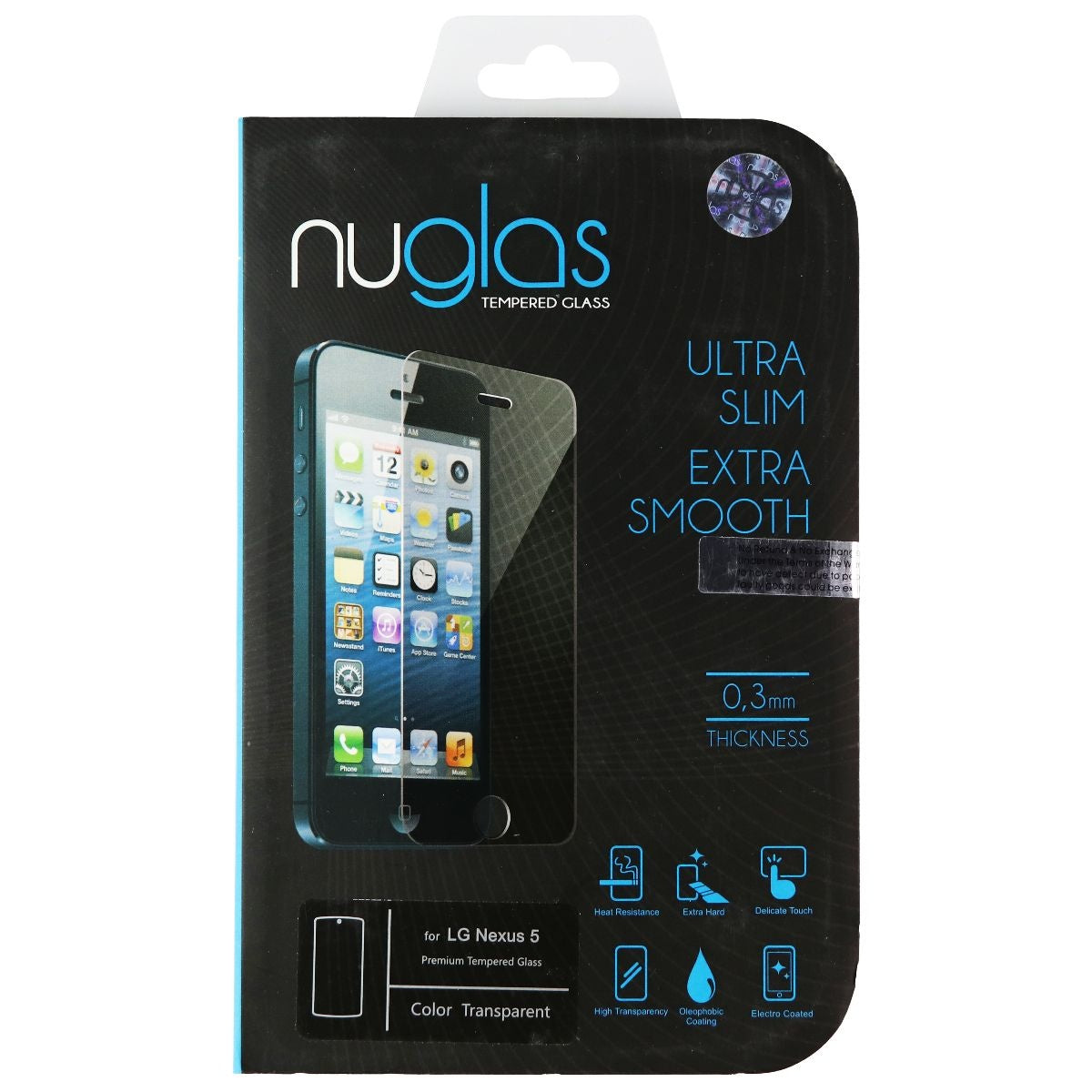 NuGlas Tempered Glass Screen Protector for LG Nexus 5 Cell Phone - Screen Protectors Nuglas - Simple Cell Bulk Wholesale Pricing - USA Seller