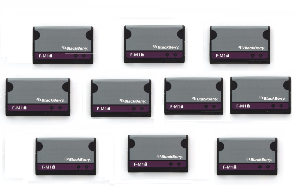 KIT 10x Blackberry F-M1 1150 mAh Replacement Battery for Pearl 9100 9105 9670 Cell Phone - Batteries Blackberry - Simple Cell Bulk Wholesale Pricing - USA Seller