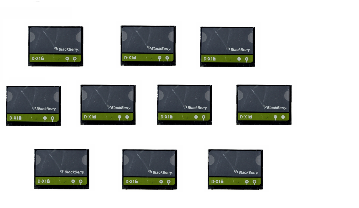 KIT 10x Blackberry D-X1 1380 mAh Replacement Battery for Blackberry 9650 Cell Phone - Batteries Blackberry - Simple Cell Bulk Wholesale Pricing - USA Seller