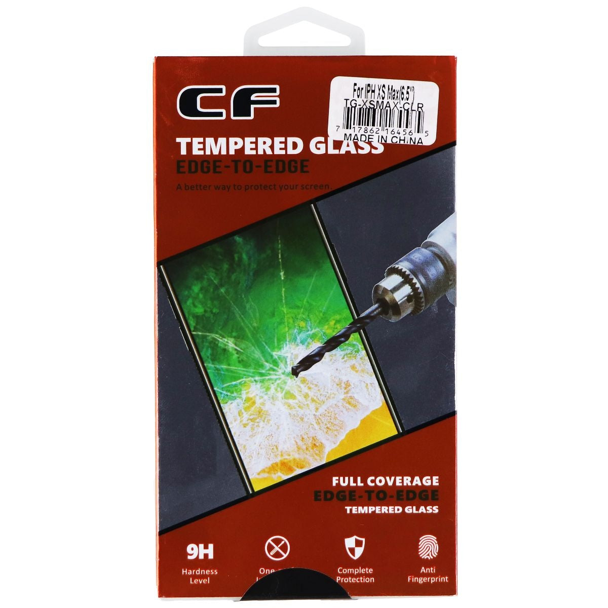 CF Tempered Glass Screen Protector for Apple iPhone XS Max - Clear Cell Phone - Screen Protectors CF - Simple Cell Bulk Wholesale Pricing - USA Seller