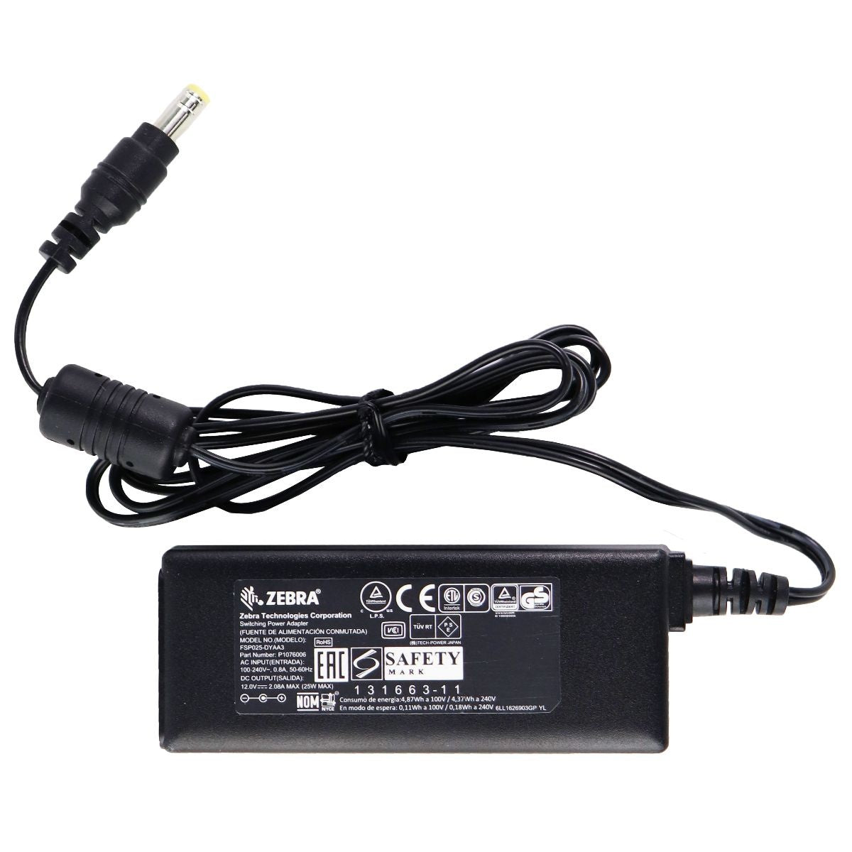 Zebra (12V/2.08A) Switching Power Adapter - Black (FSP025-DYAA3) Computer Accessories - Laptop Power Adapters/Chargers Zebra - Simple Cell Bulk Wholesale Pricing - USA Seller