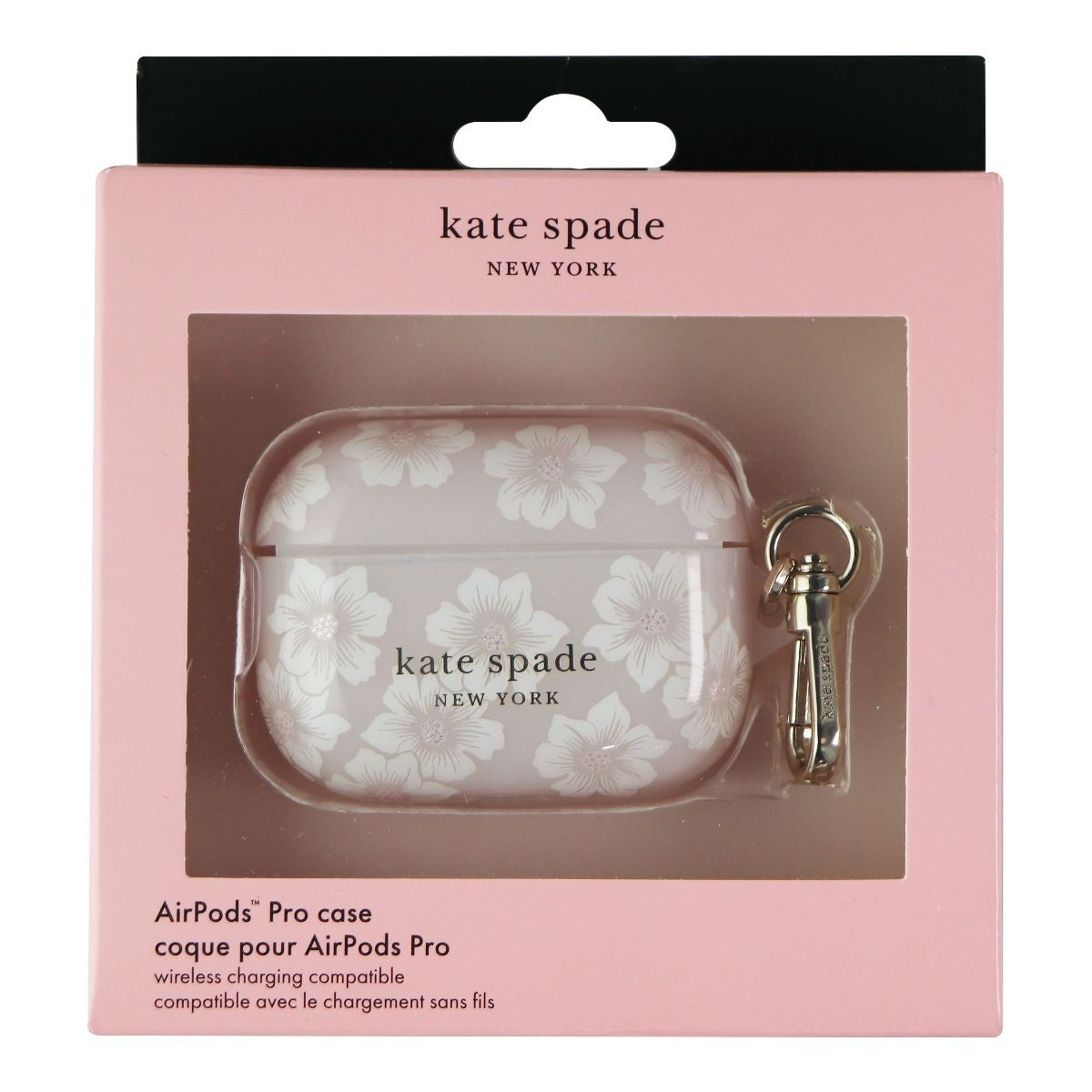Kate Spade Protective Case for Apple AirPods Pro - Hollyhock Cream/White Flowers iPod, Audio Player Accessories - Cases, Covers & Skins Kate Spade - Simple Cell Bulk Wholesale Pricing - USA Seller