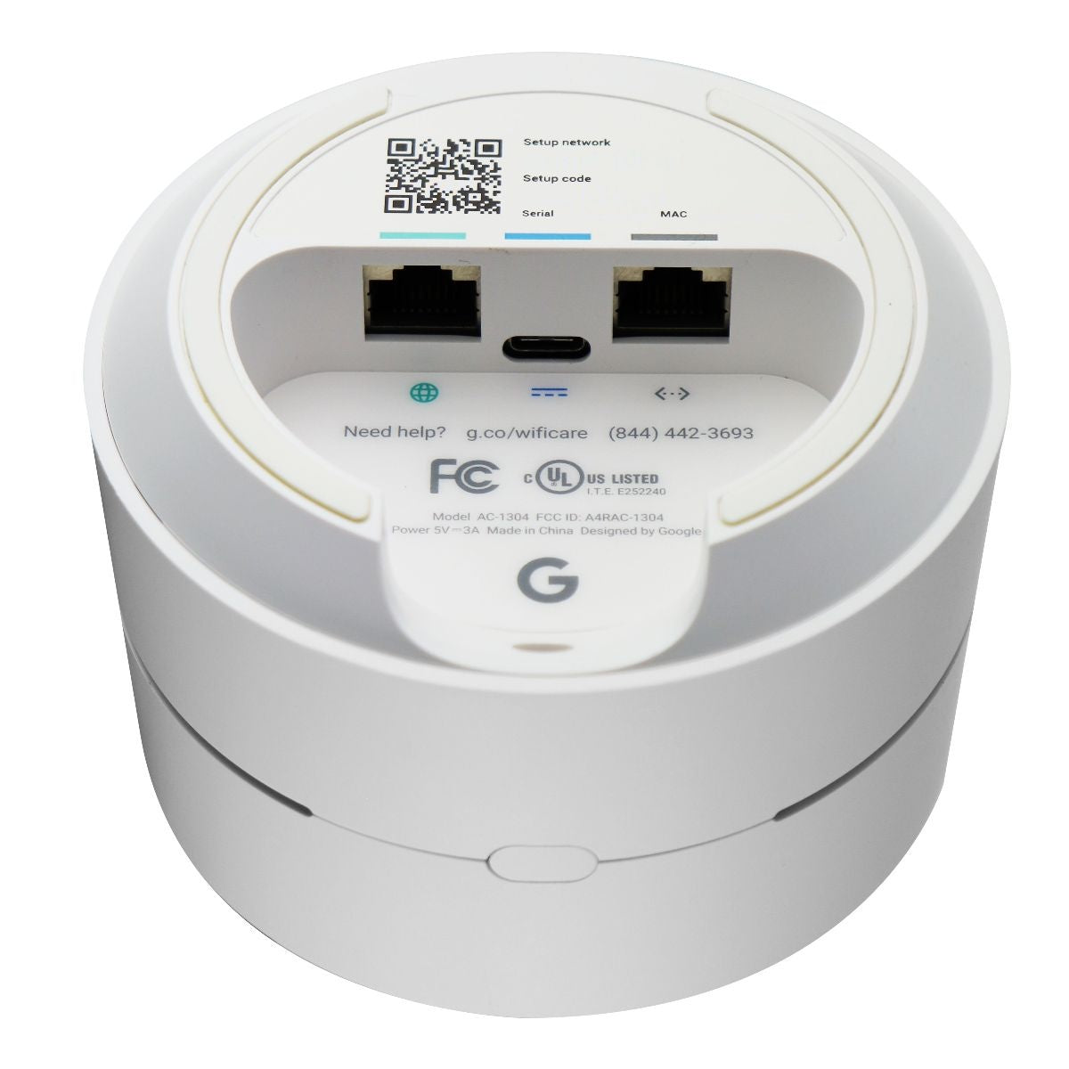 Google Home WiFi System Single Pack (NLS-1304-25) - White Networking - Wired Routers Google - Simple Cell Bulk Wholesale Pricing - USA Seller