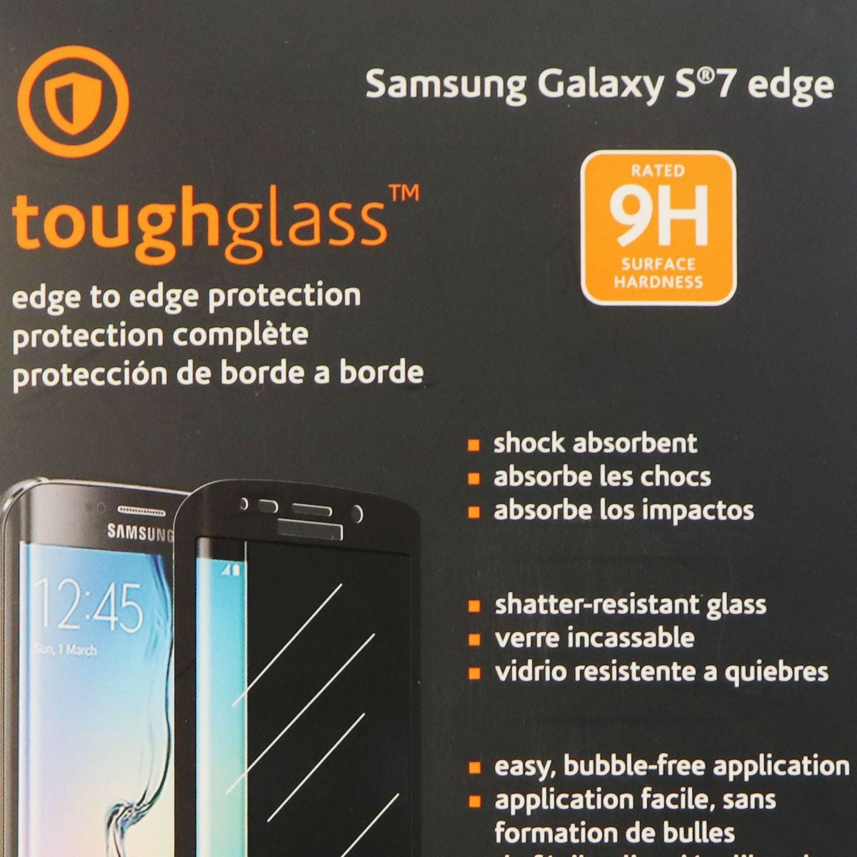 Ventev ToughGlass Series 9H Tempered Glass for Samsung Galaxy S7 Edge - Clear Cell Phone - Screen Protectors Ventev - Simple Cell Bulk Wholesale Pricing - USA Seller