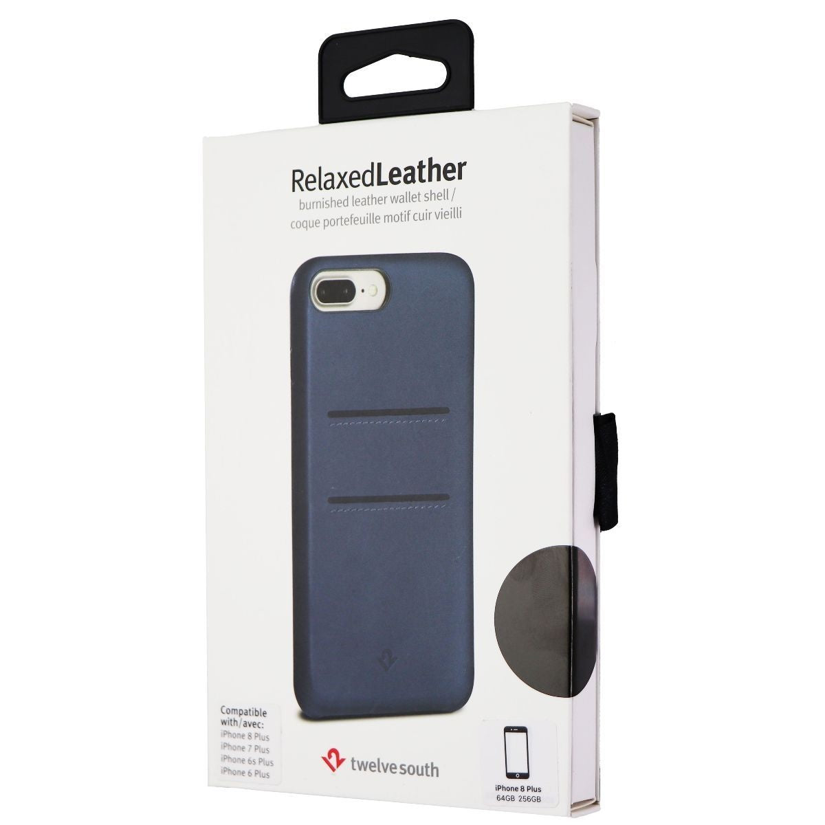 Twelve South Leather Case Cover with Pockets for Apple iPhone 8 Plus - Indigo Cell Phone - Cases, Covers & Skins Twelve south - Simple Cell Bulk Wholesale Pricing - USA Seller