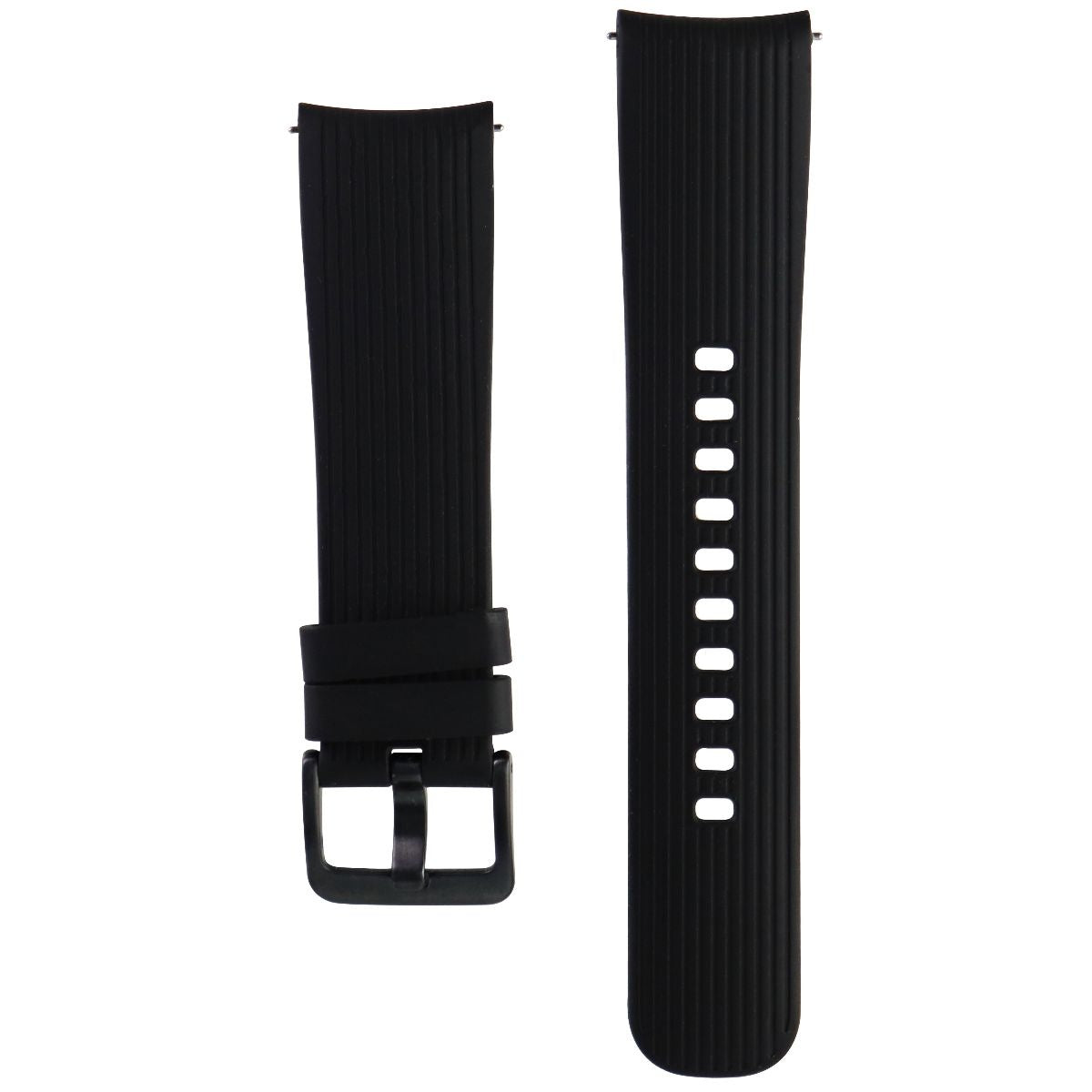 Samsung 20mm Silicone Band for Samsung Galaxy Watch 42mm - Black/Black - Large Smart Watch Accessories - Watch Bands Samsung - Simple Cell Bulk Wholesale Pricing - USA Seller