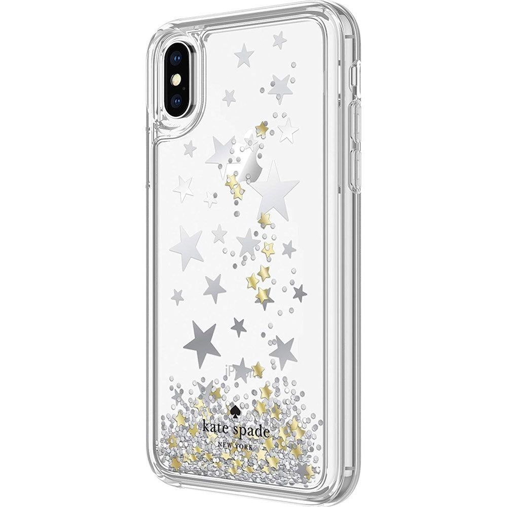 Kate Spade Liquid Glitter Hybrid Case for the Apple iPhone X - Clear w/ Stars Cell Phone - Cases, Covers & Skins Incipio - Simple Cell Bulk Wholesale Pricing - USA Seller