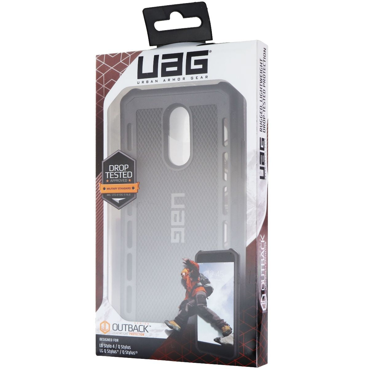 Urban Armor Gear Outback Lightweight Phone Case for LG Stylo 4 / Q Stylus Black Cell Phone - Cases, Covers & Skins Urban Armor Gear - Simple Cell Bulk Wholesale Pricing - USA Seller