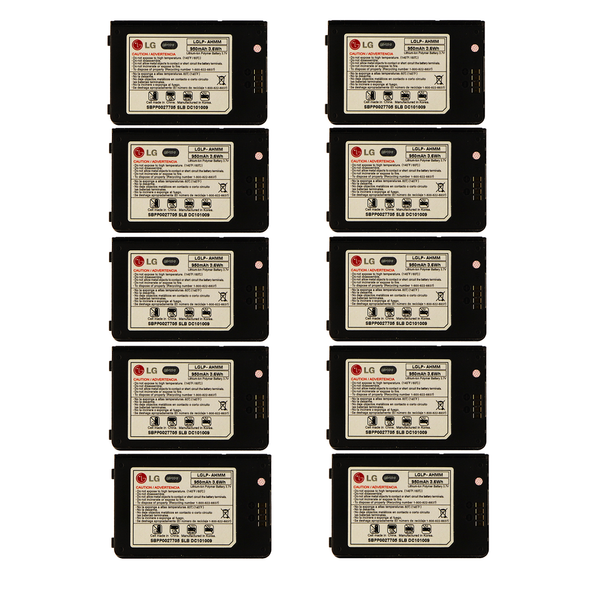 KIT 10x LG LGLP-AHMM 950 mAh Replacement Battery for Env 3 VX9200 Cell Phone - Batteries LG - Simple Cell Bulk Wholesale Pricing - USA Seller