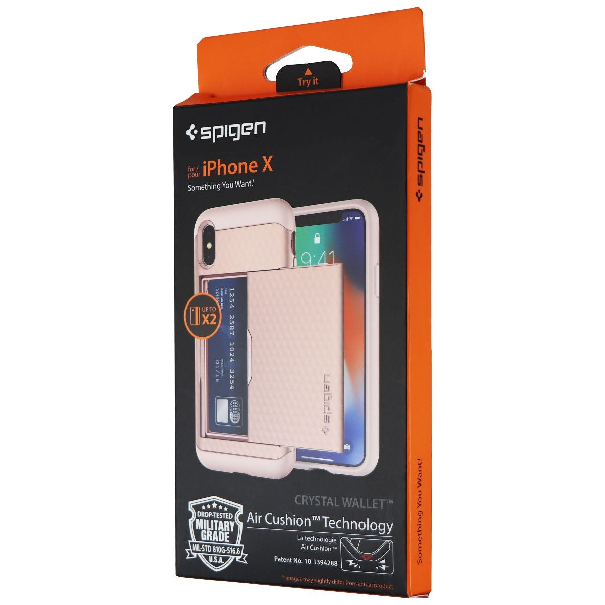 Spigen Crystal Wallet Hard Storage Case for Apple iPhone Xs/X - Rose Gold Cell Phone - Cases, Covers & Skins Spigen - Simple Cell Bulk Wholesale Pricing - USA Seller