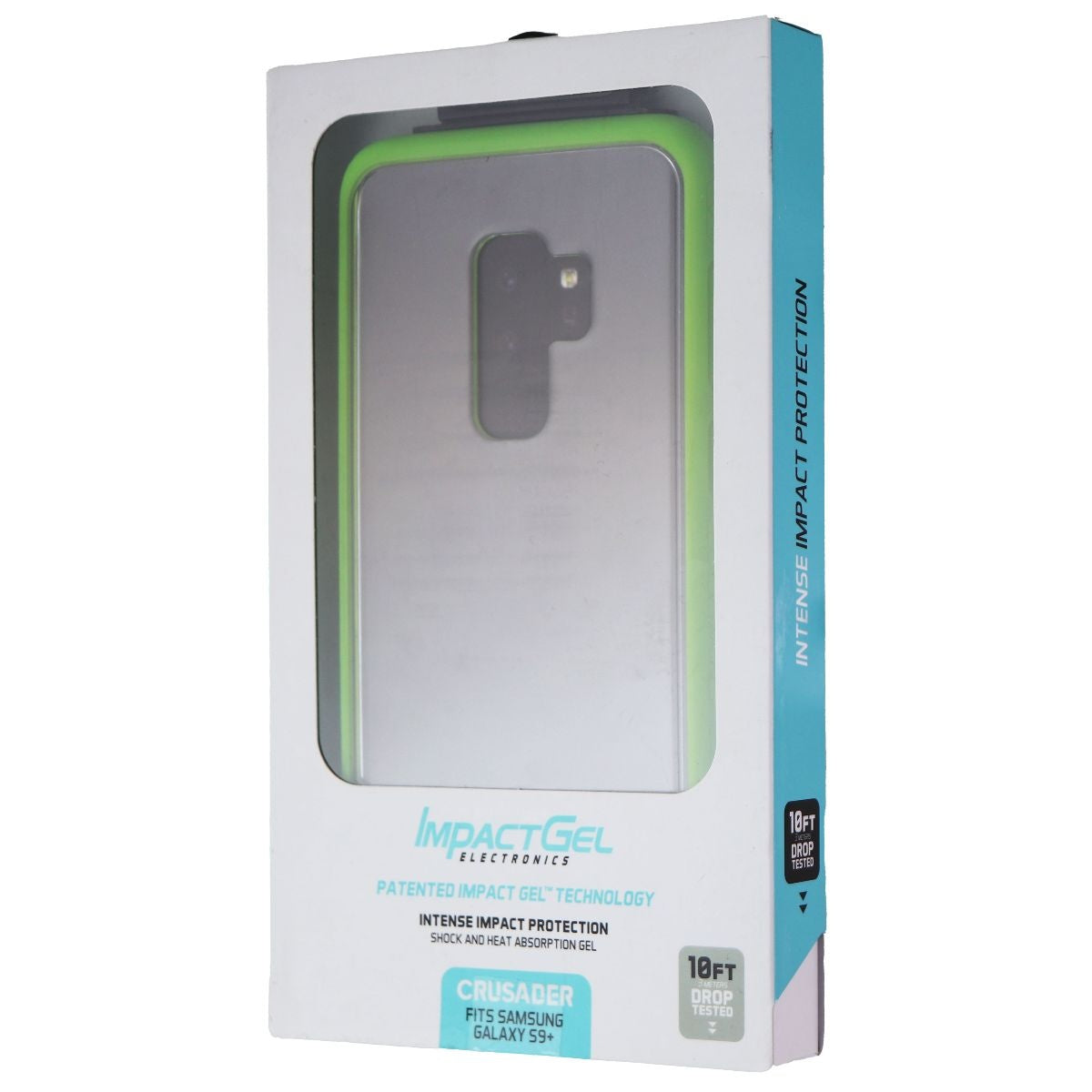 Impact Gel Crusader Series Case for Samsung Galaxy S9+ - Clear / Green Cell Phone - Cases, Covers & Skins Impact Gel - Simple Cell Bulk Wholesale Pricing - USA Seller