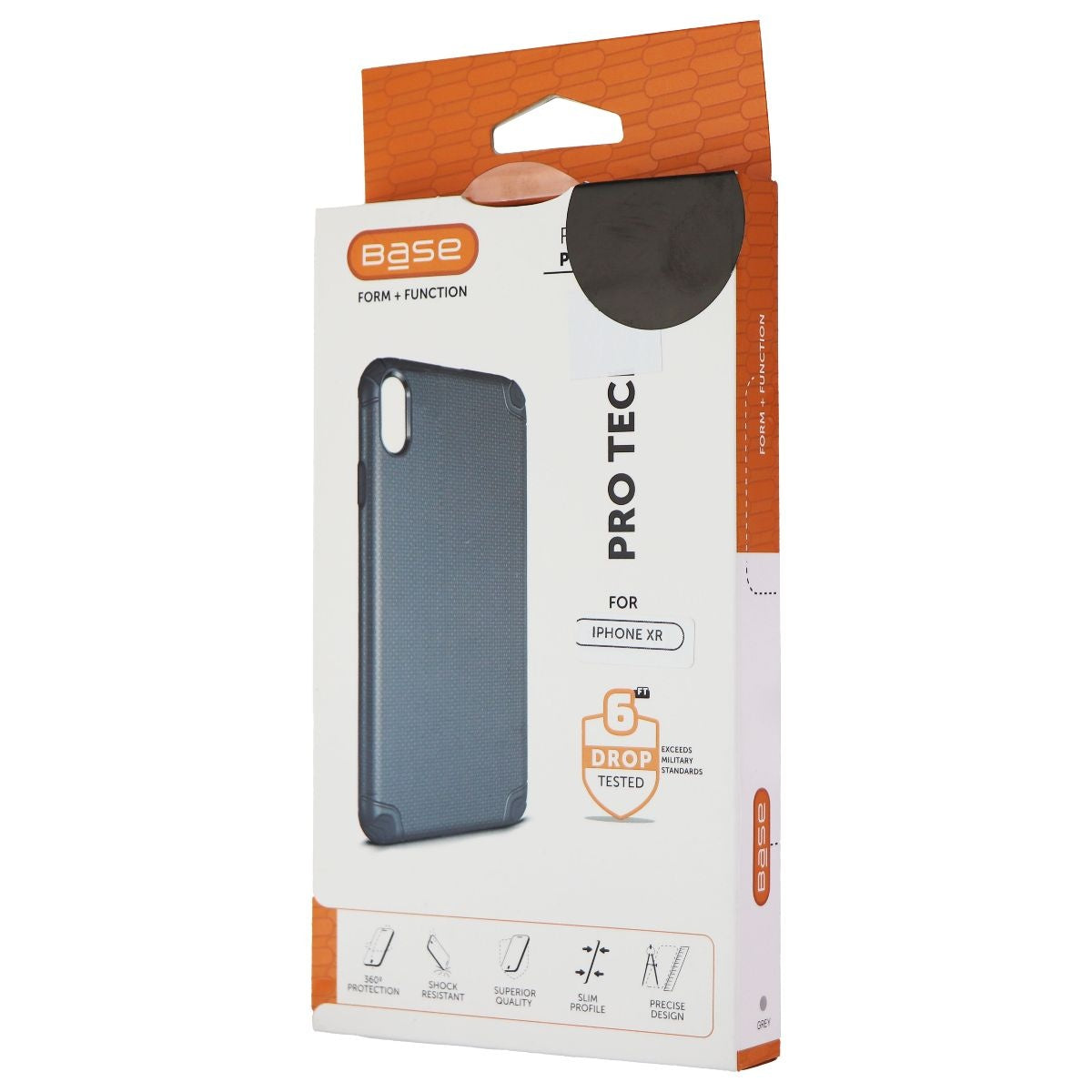 Base Pro Tech Rugged Armor Protective Case for iPhone XR - Gray Cell Phone - Cases, Covers & Skins Base - Simple Cell Bulk Wholesale Pricing - USA Seller