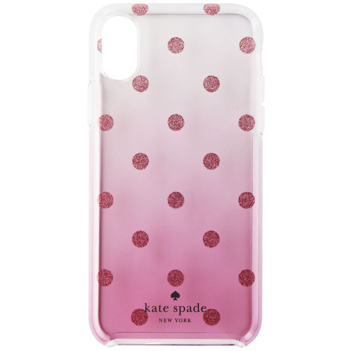 Kate Spade Hardshell Case for Apple iPhone X - Clear/ Rose Gold Glitter Dots Cell Phone - Cases, Covers & Skins Kate Spade - Simple Cell Bulk Wholesale Pricing - USA Seller