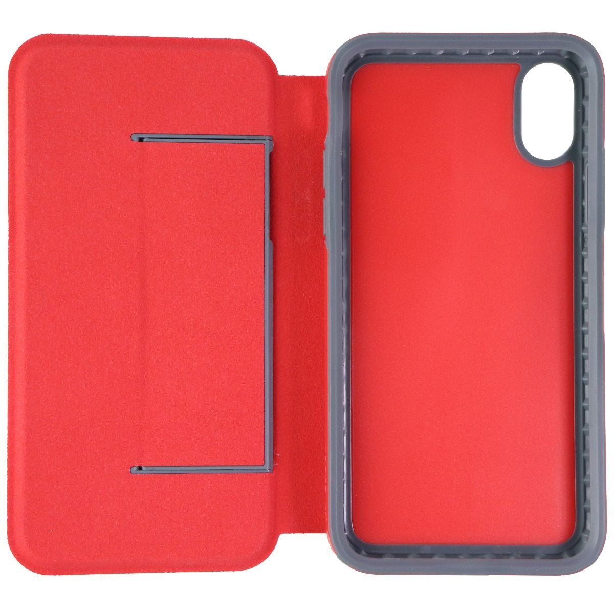 Speck Presidio Folio Case for iPhone Xs & X - Heartrate Red / Graphite Grey Cell Phone - Cases, Covers & Skins Speck - Simple Cell Bulk Wholesale Pricing - USA Seller
