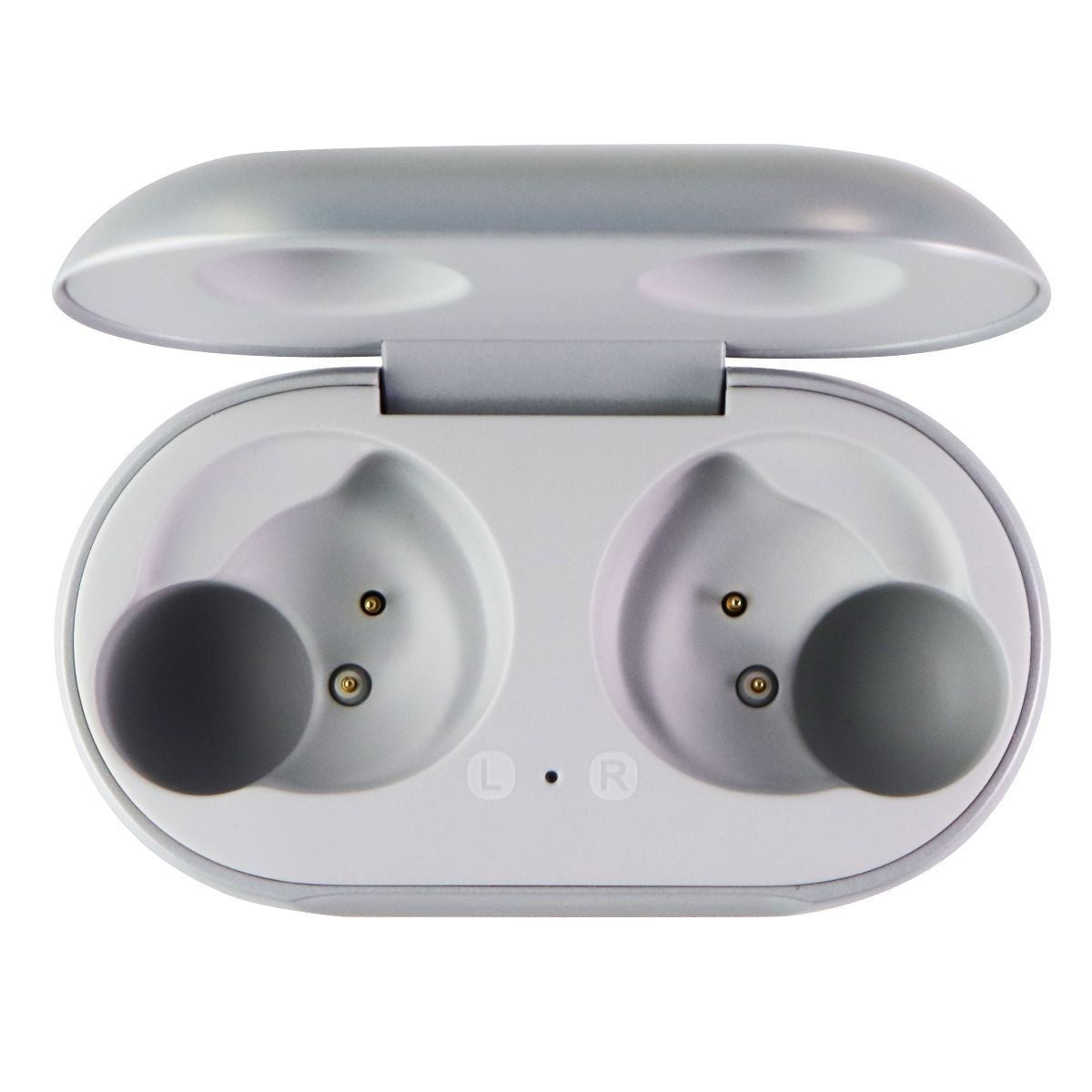 Samsung Charging Cradle Dock Charger Case for Galaxy Buds - Silver (EP-QR170) Portable Audio - Headphones Samsung - Simple Cell Bulk Wholesale Pricing - USA Seller
