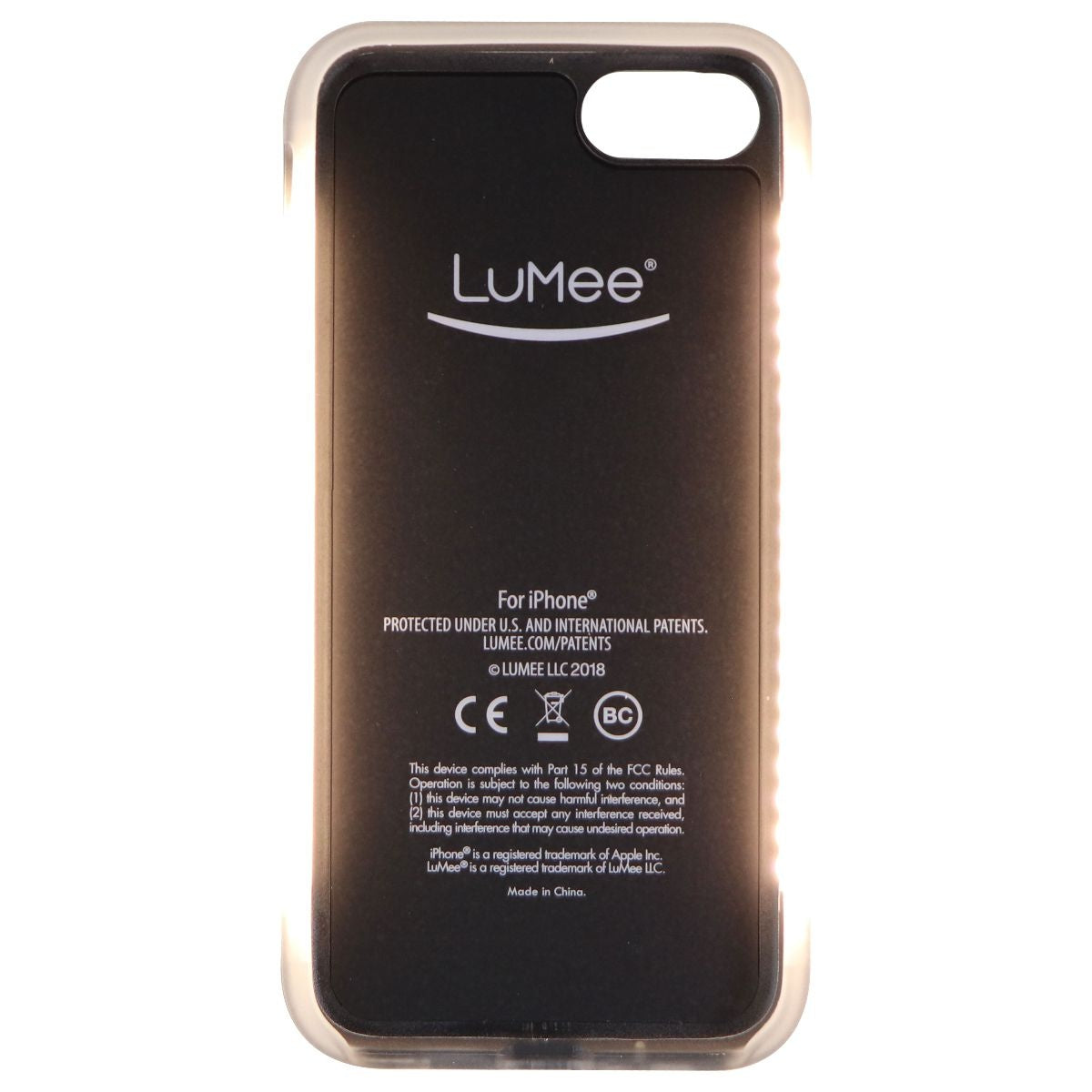 LuMee Duo Selfie LED Case for Apple iPhone SE (2nd Gen) / 8/7/6s - White/Gold Cell Phone - Cases, Covers & Skins LuMee - Simple Cell Bulk Wholesale Pricing - USA Seller