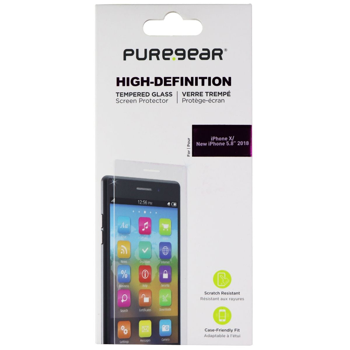 PureGear HD Tempered Glass Screen Protector for Apple iPhone Xs/X - Clear Cell Phone - Screen Protectors PureGear - Simple Cell Bulk Wholesale Pricing - USA Seller
