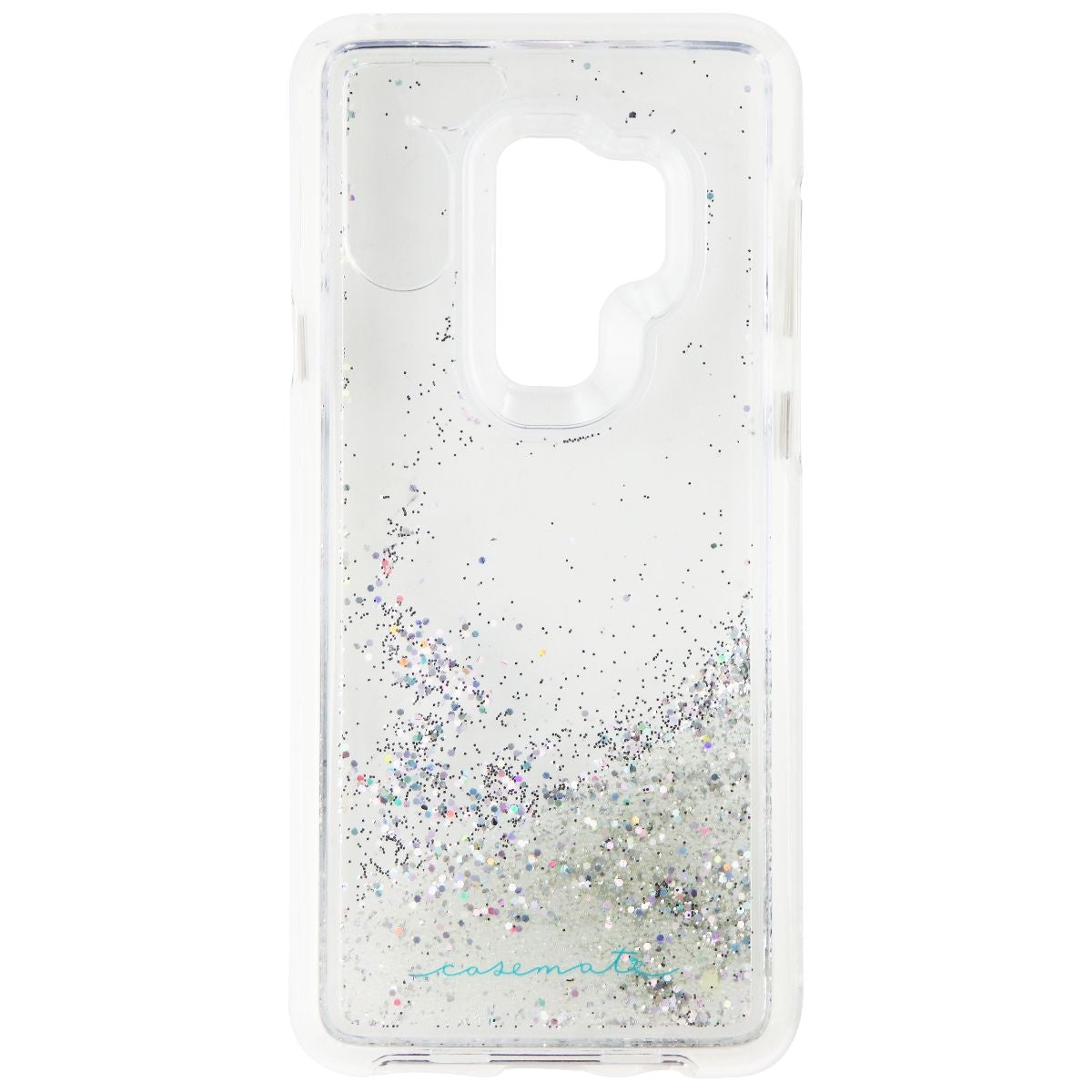 Case-Mate Waterfall Liquid Glitter Case for Galaxy S9+ (Plus) - Clear/Silver Cell Phone - Cases, Covers & Skins Case-Mate - Simple Cell Bulk Wholesale Pricing - USA Seller