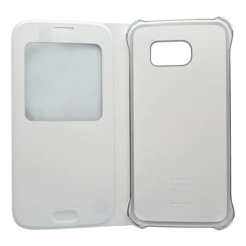 Samsung S-View Flip Cover Case for Samsung Galaxy S6 White Cell Phone - Cases, Covers & Skins Samsung - Simple Cell Bulk Wholesale Pricing - USA Seller
