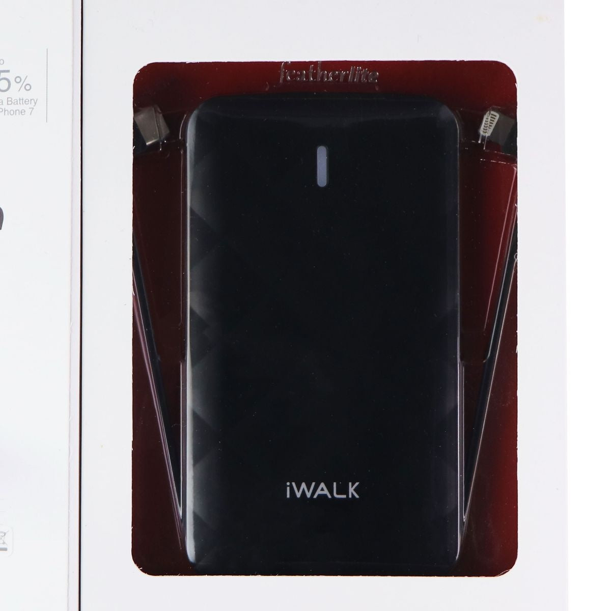 iWalk 3000mAh Ultra-Slim Backup Battery made for iPhone - Black Cell Phone - Chargers & Cradles iWalk - Simple Cell Bulk Wholesale Pricing - USA Seller