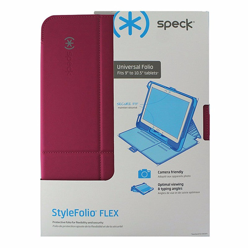 Speck StyleFolio Flex Folio for 9"-10.5" Tablets Universal - Pink iPad/Tablet Accessories - Cases, Covers, Keyboard Folios Speck - Simple Cell Bulk Wholesale Pricing - USA Seller