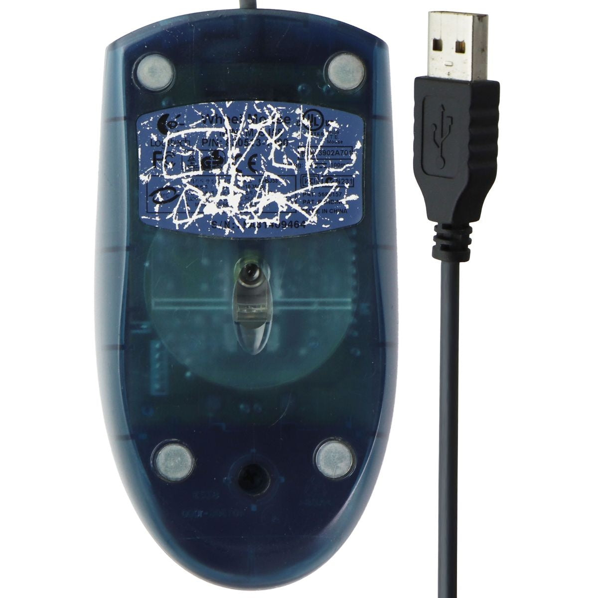 Logitech M-BJ58 USB Optical Scroll Wheel Mouse - Blue Keyboards/Mice - Mice, Trackballs & Touchpads Logitech - Simple Cell Bulk Wholesale Pricing - USA Seller