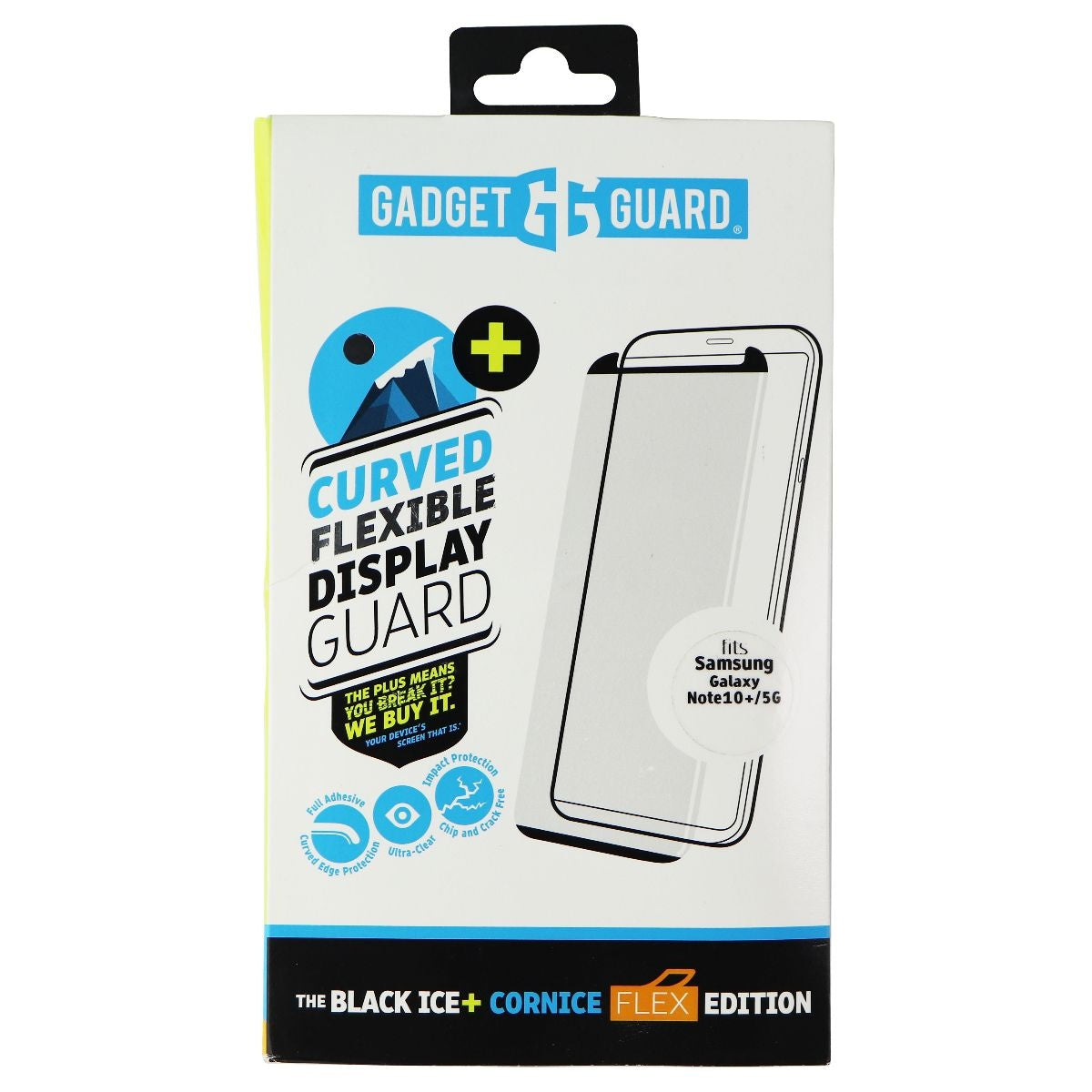 GadgetGuard Black Ice+Cornice Flex Screen Protector Samsung Galaxy Note 10+ Plus Cell Phone - Screen Protectors Gadget Guard - Simple Cell Bulk Wholesale Pricing - USA Seller